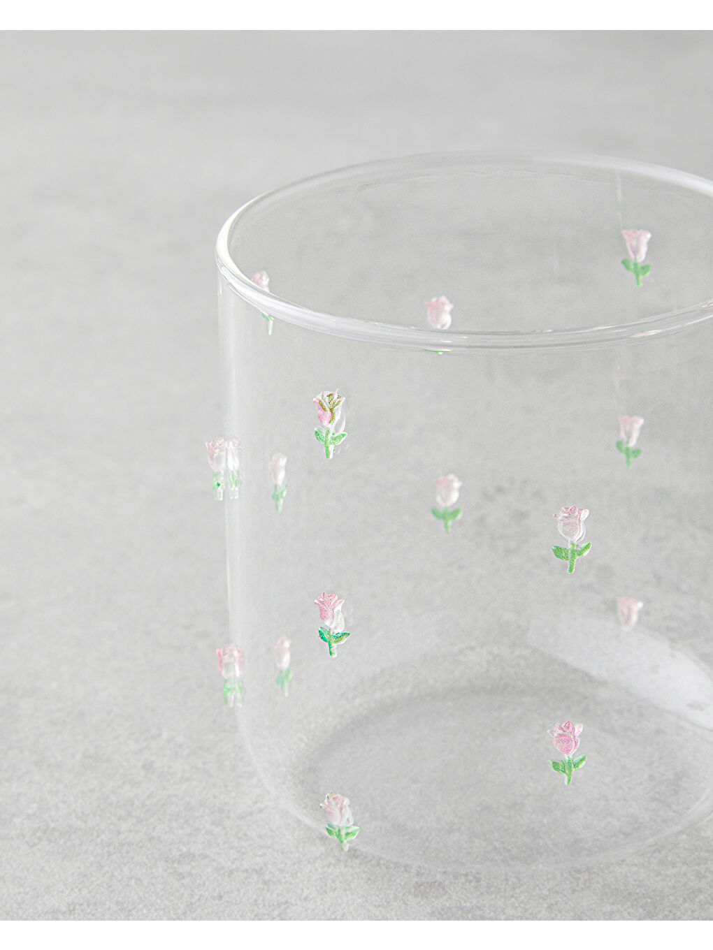 Renksiz Floral Blossom Borosilikat 2'li Bardak 360 ml Şeffaf-2