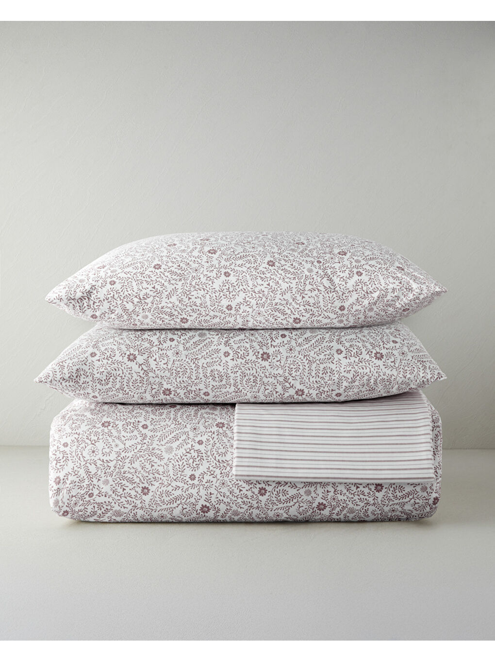 Ivy Blush Kolay Ütülenir Çarşaflı Çift Kişilik Nevresim Takımı 200x220 cm Mor