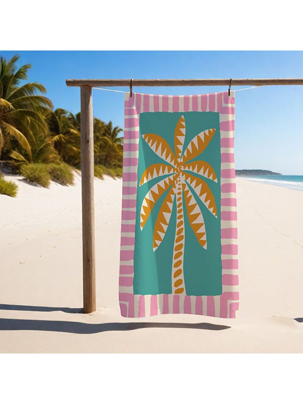 Karışık Renkli Desenli Havlu 75x150 cm   Plaj   Banyo Kullanımına Uygun   Hızlı Kuruyan Yumuşak Kumaş