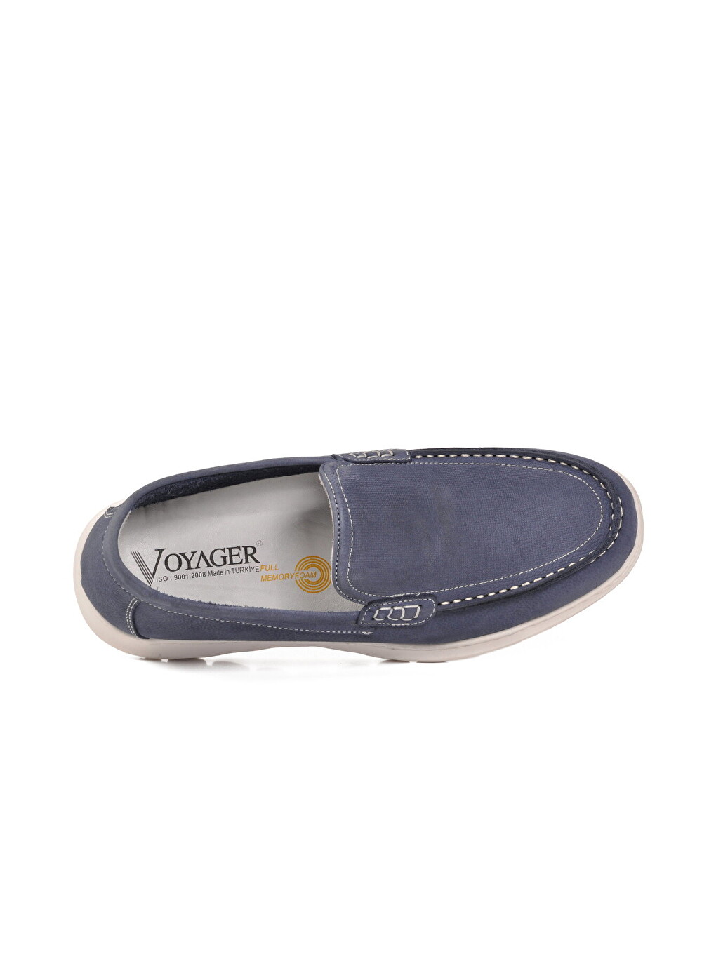 Mavi Nubuk Hakiki Deri Anatomik Hafızalı Rahat Taban Erkek Casual Ayakkabı Loafer M732-2