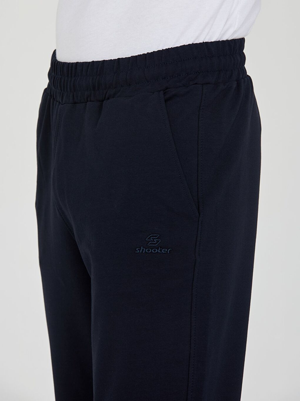 Lacivert Erkek Slim Fit Eşofman Altı Lastikli Paça Günlük Spor Alt Yan Cepli-2