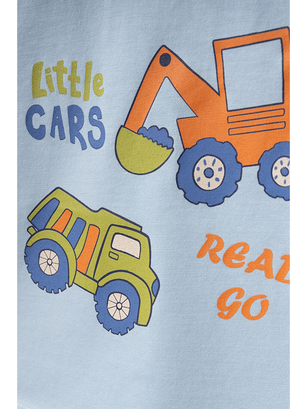Myhanne Turkuaz Little Cars Baskılı Erkek Bebek Tişört 2009 - 1