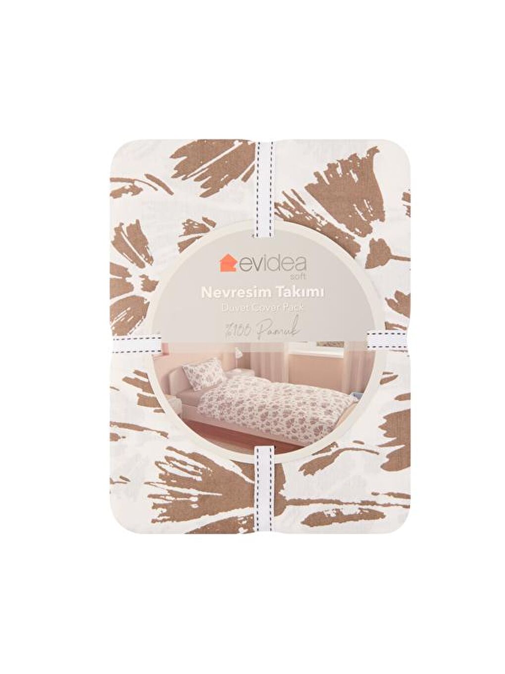 Soft Lily Tek Kişilik Nevresim Takımı - Gri / Beyaz-3