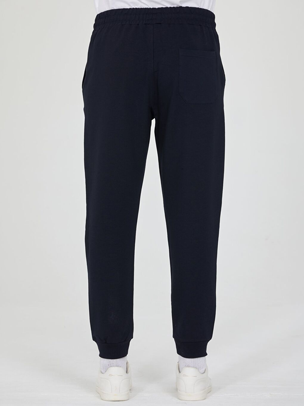 Lacivert Erkek Slim Fit Eşofman Altı Lastikli Paça Günlük Spor Alt Yan Cepli-3