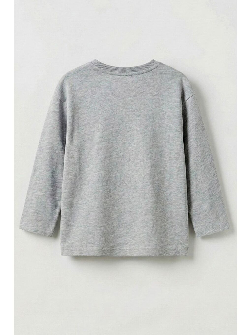 Erkek Çocuk %100 Pamuk Baskılı Uzun Kollu Tişört - Gri Melanj (3-4 Yaş 8-9 Yaş)-3