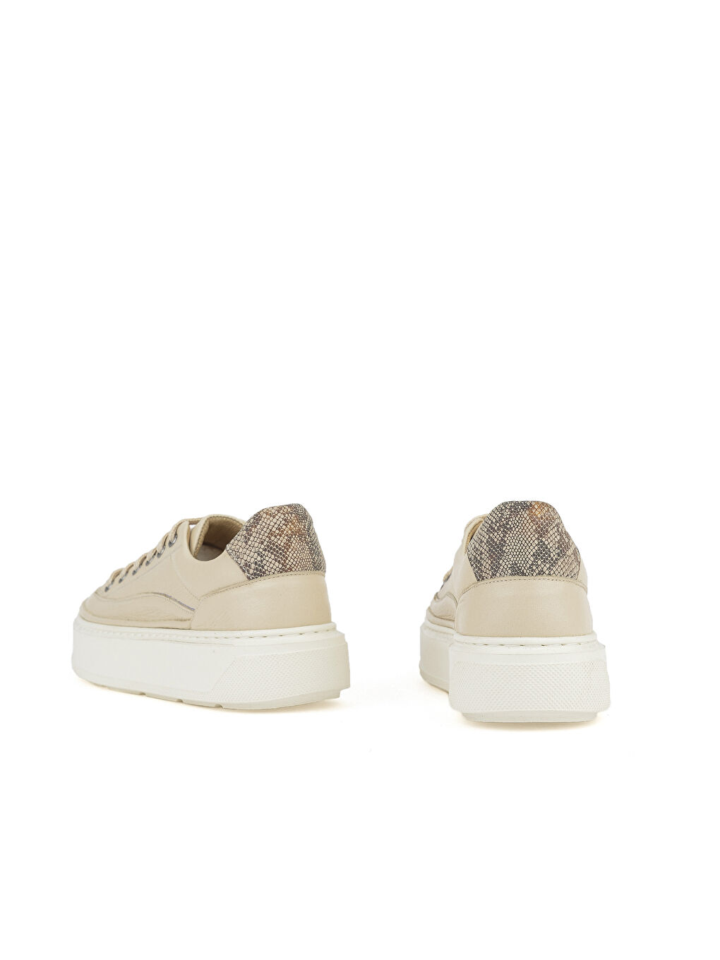 Ekru Kadın Hakiki Deri Sneaker 1511035Z6200 Krem-2