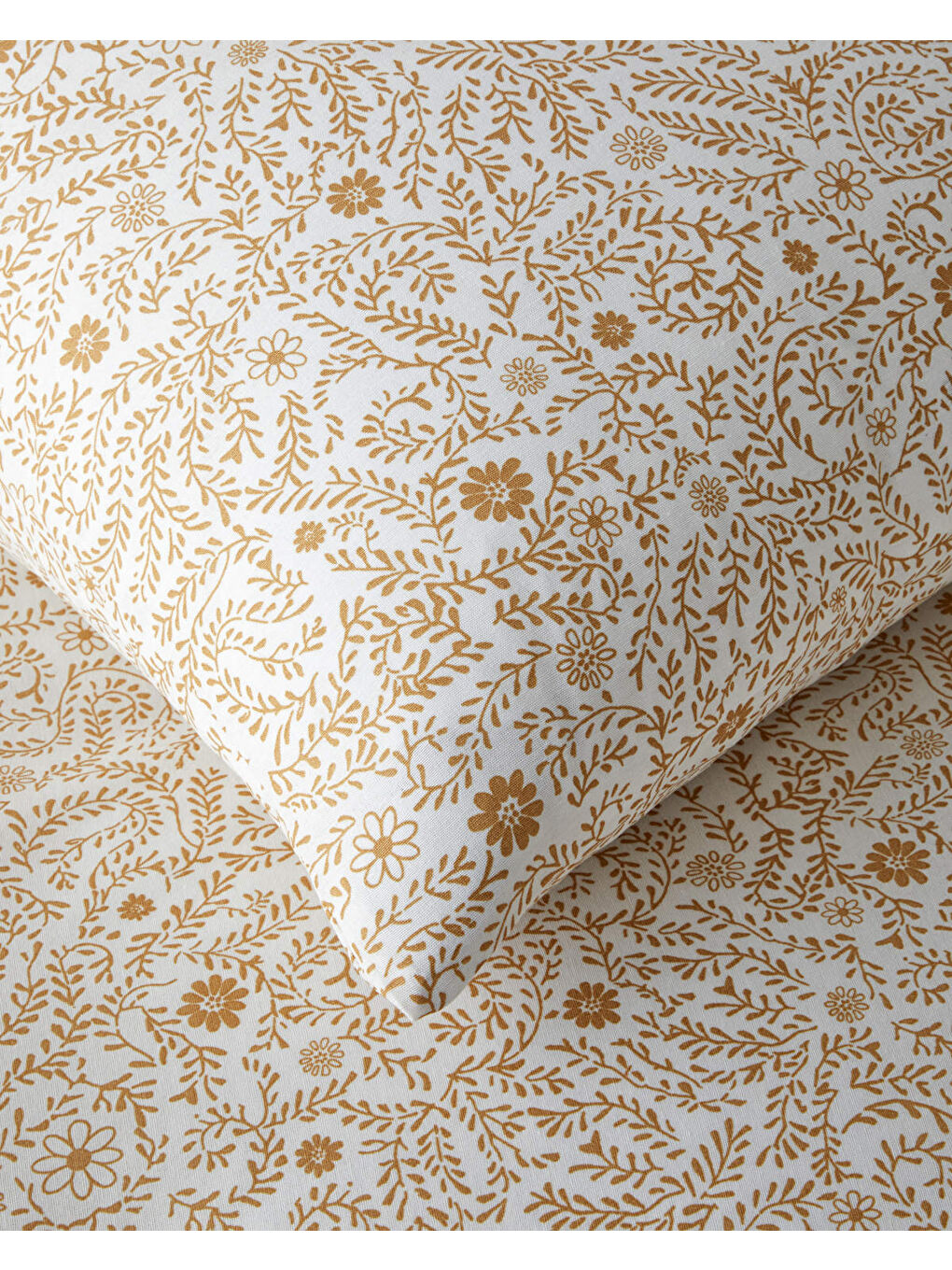 Sarı Ivy Blush Kolay Ütülenir Çarşaflı Çift Kişilik Nevresim Takımı 200x220 cm Hardal-3