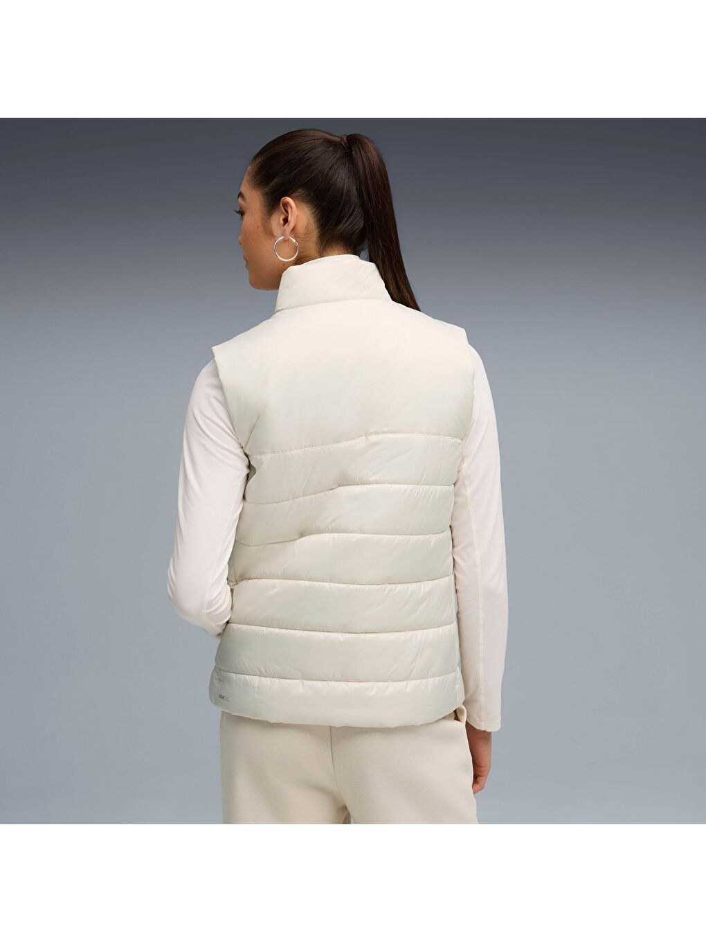 Beyaz ESSENTIALS Kadın Dolgulu Yelek-2