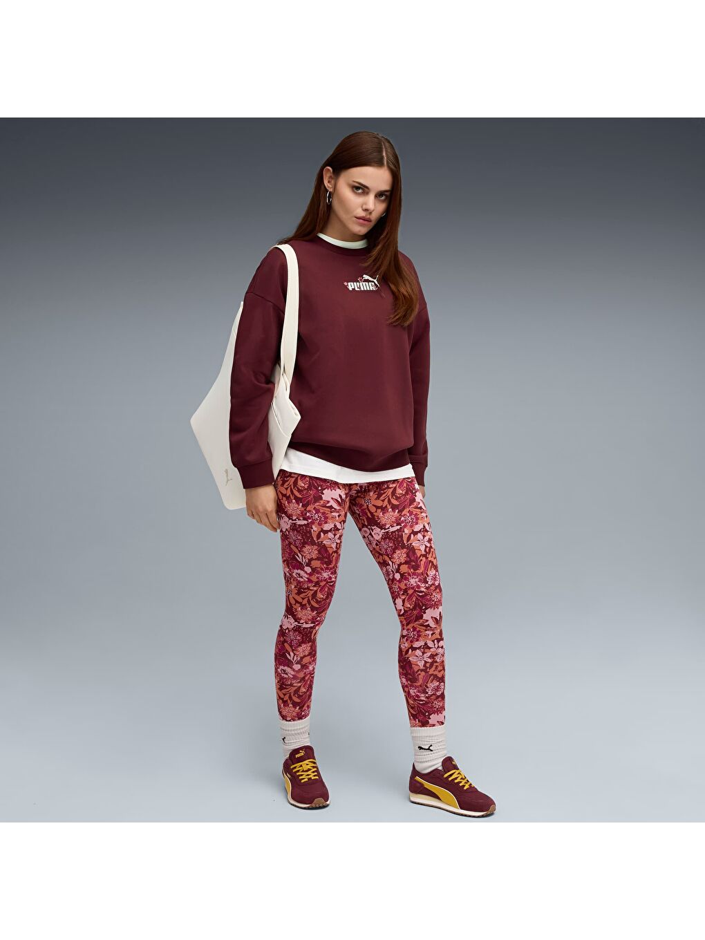 Bordo ESSENTIALS Nature 2.0 Kadın Geniş Kesim SWEATSHIRT-1