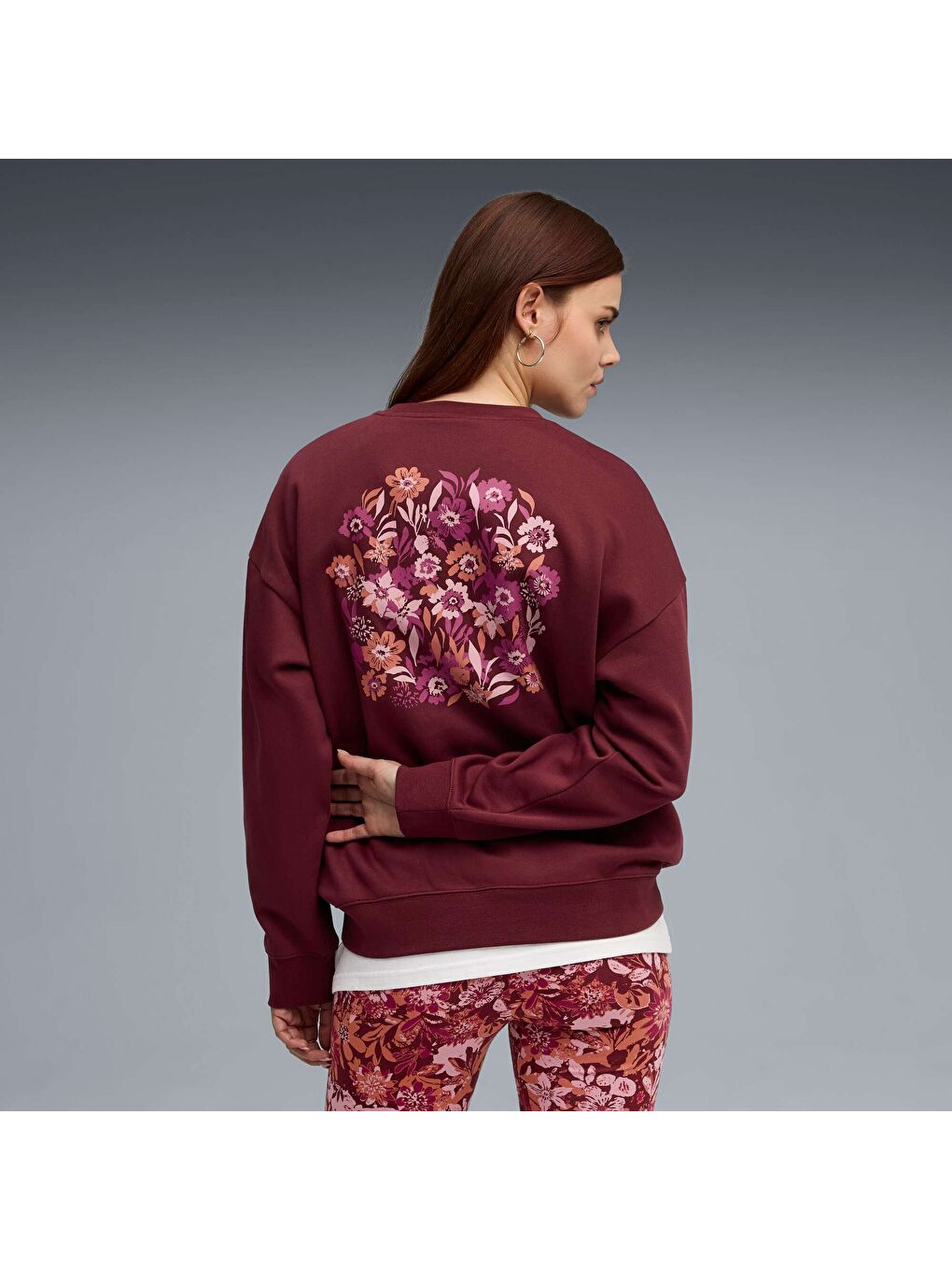 Bordo ESSENTIALS Nature 2.0 Kadın Geniş Kesim SWEATSHIRT-2