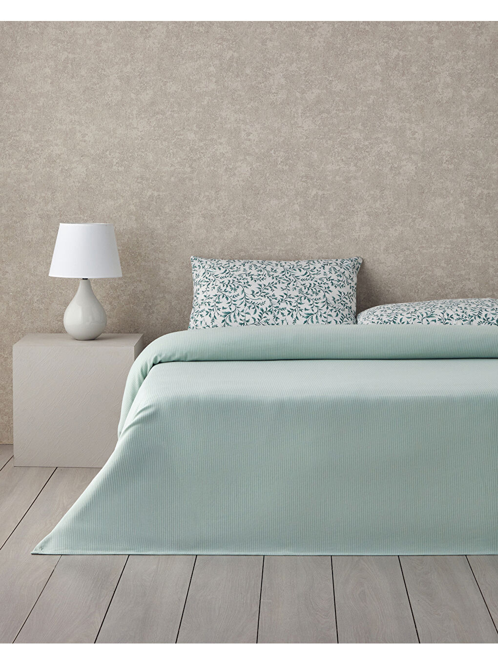 Pretty ivy Soft Tek Kişilik Pike Takımı 150x220 cm Açık Yeşil