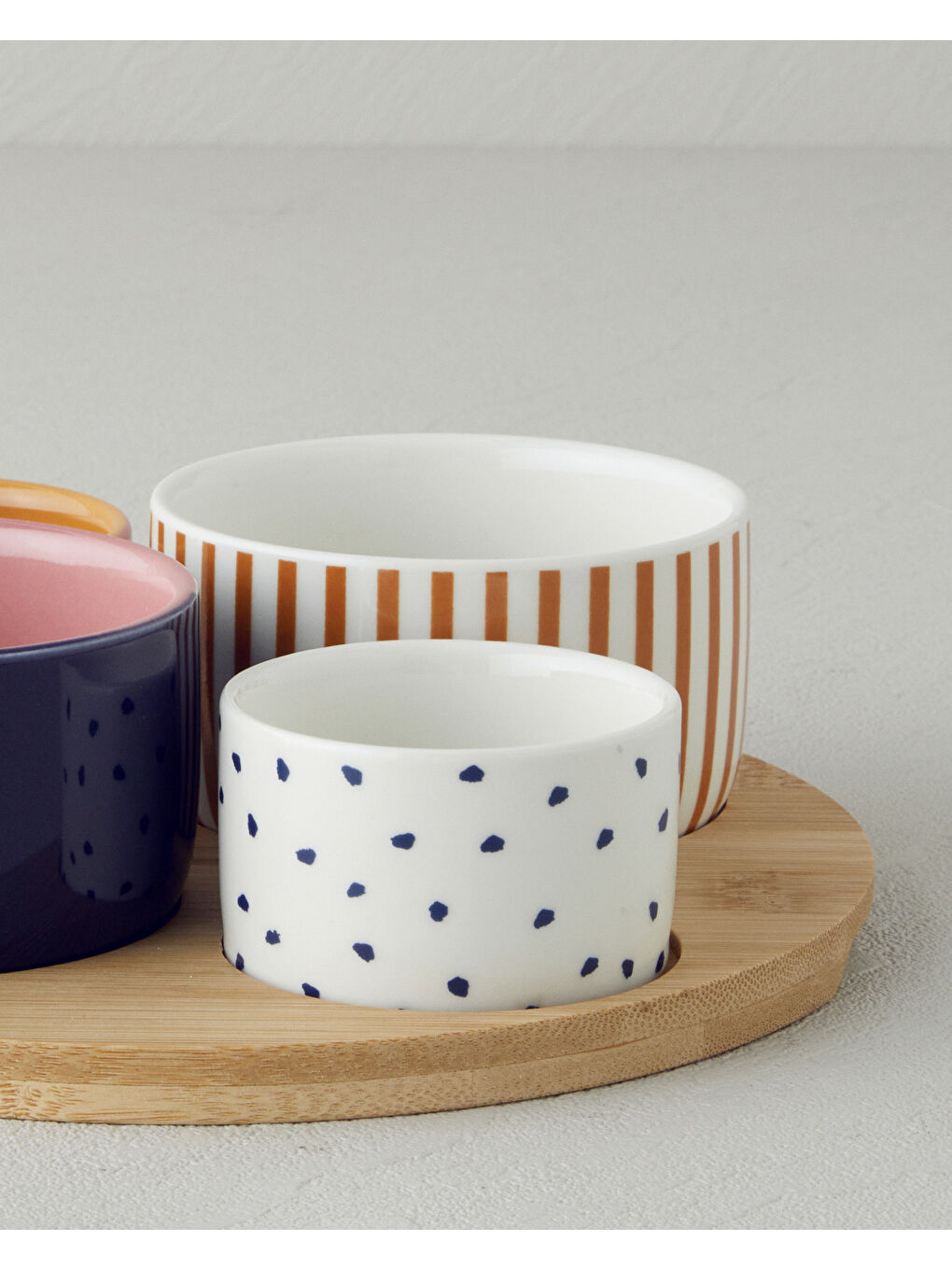 Beyaz Garden Delight Stoneware 5 Parça Sunumluk 20 cm Renkli-1