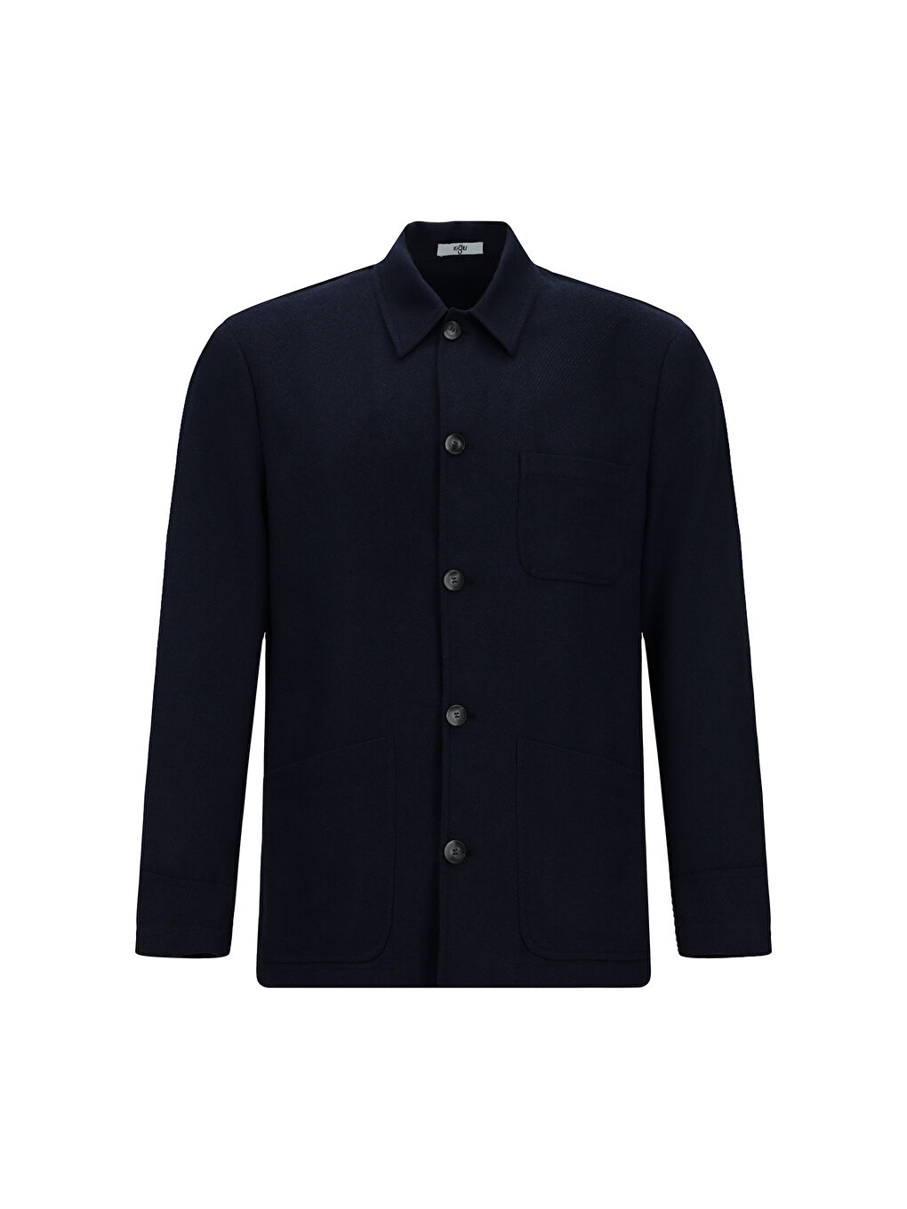 Lacivert Regular Fit Spor Yünlü Ceket