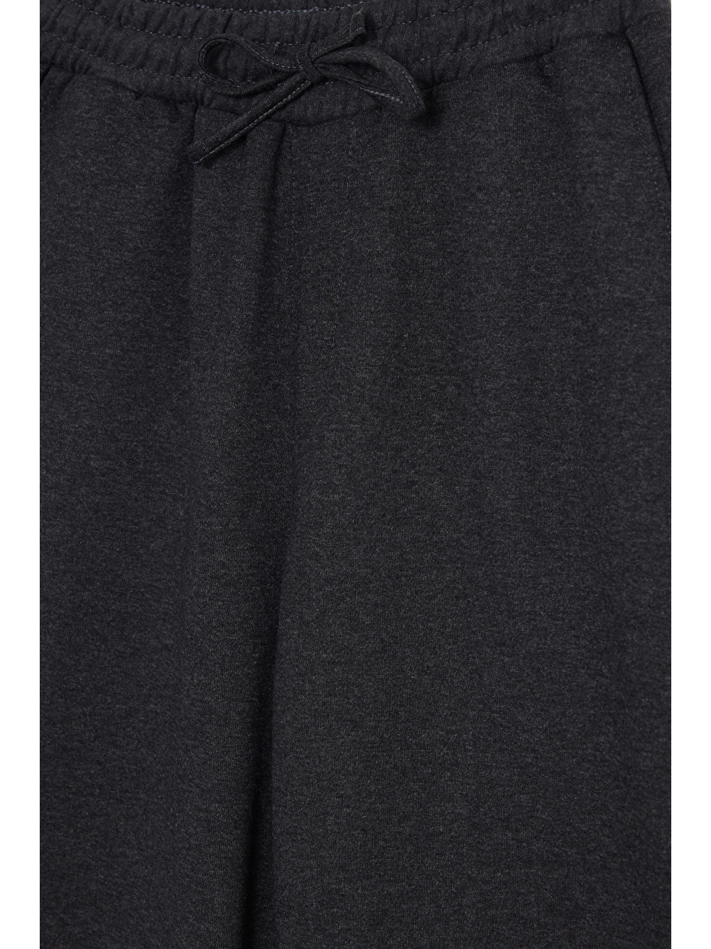 Gri Erkek Antrasit Pamuklu Baggy Fit Rahat Kesim Beli Bağcıklı Yan Cepli Örme Eşofman Altı-2