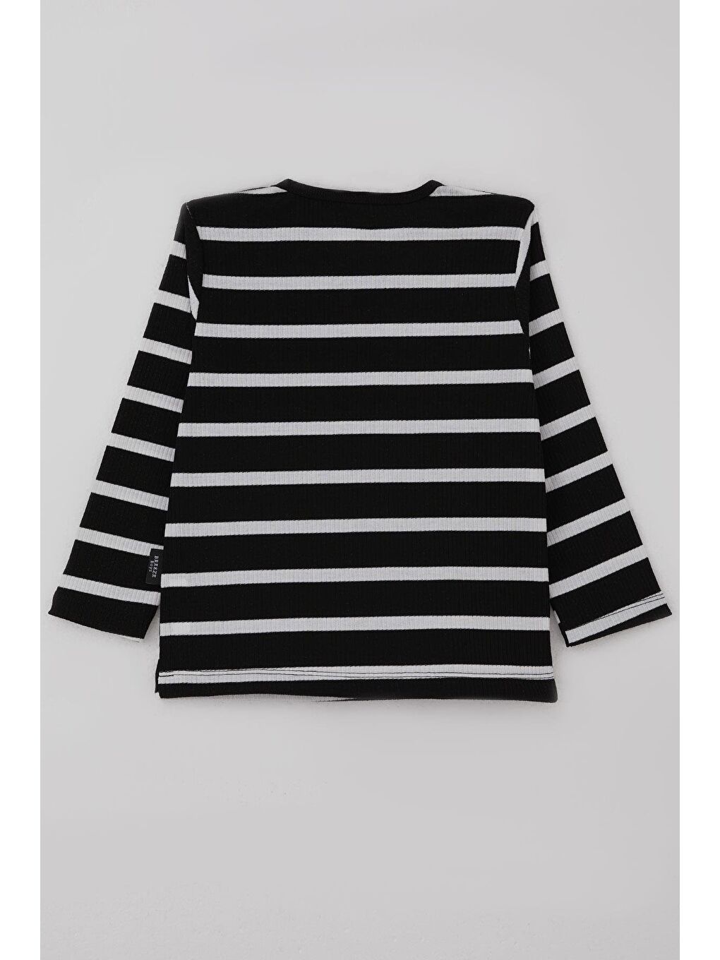 Erkek Bebek Uzun Kollu Tişört Patlı Çizgili Siyah (9 Ay-3 Yaş)-1