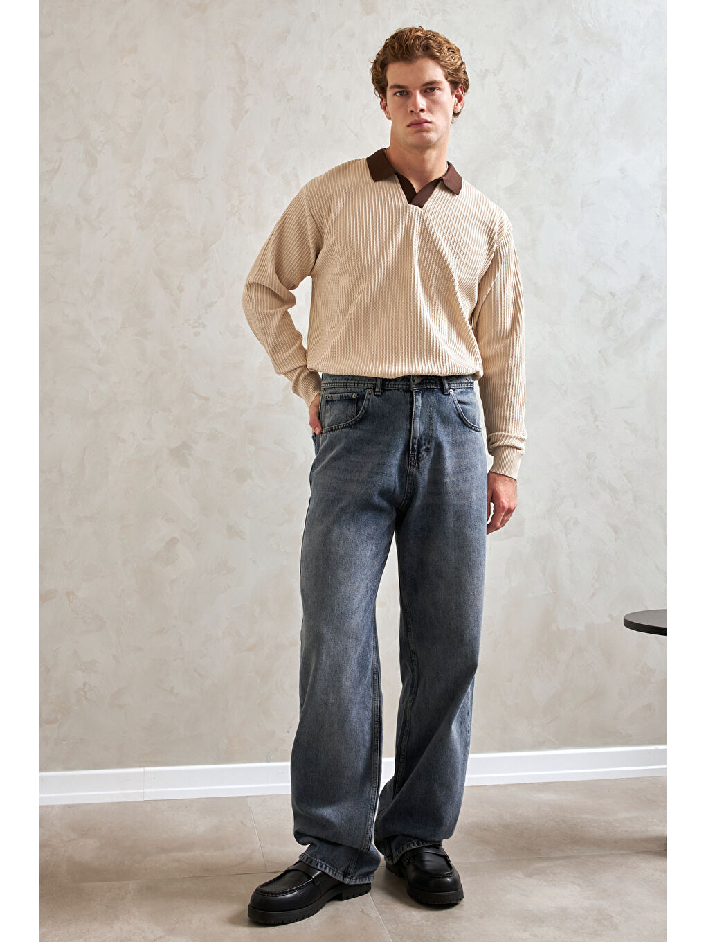 Mavi Erkek Ekstra Baggy Jean Pantolon-5