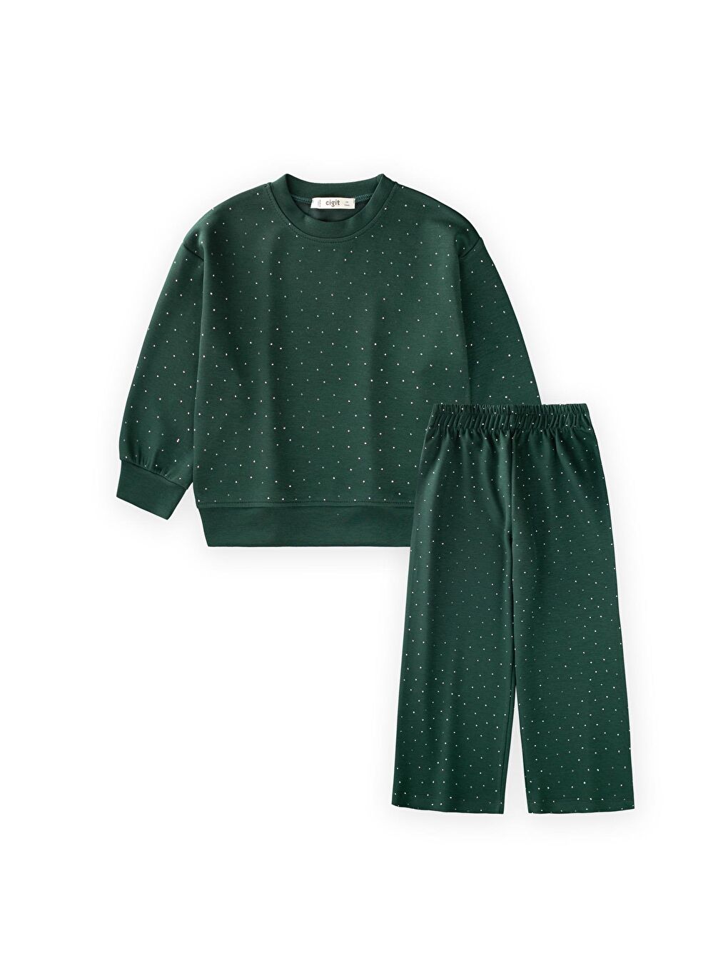 Komple Taşlı Modal Takım 3-8 Yaş Yeşil
