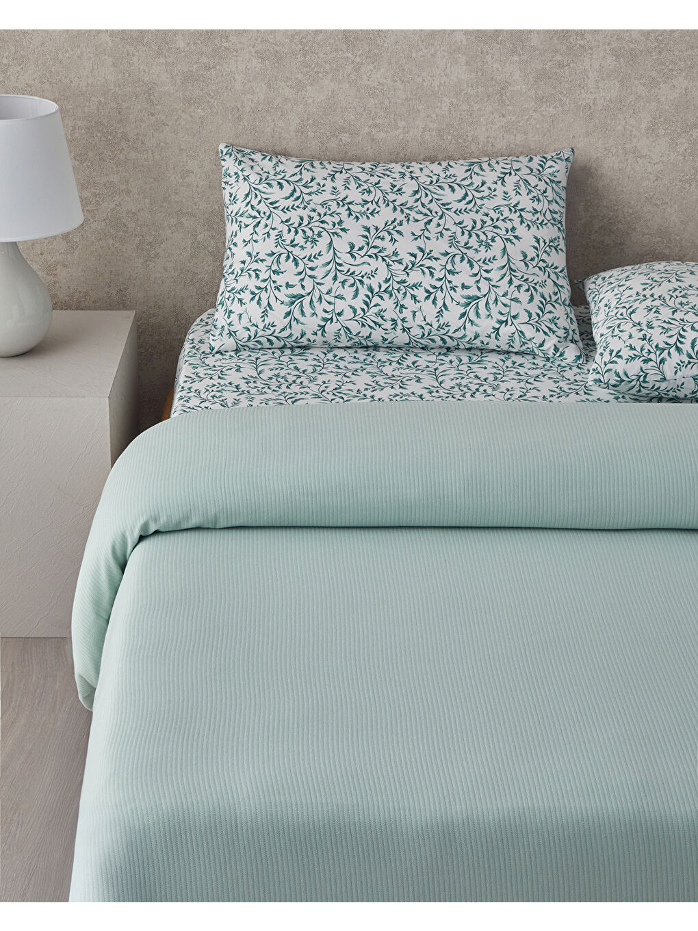 Pretty ivy Soft Tek Kişilik Pike Takımı 150x220 cm Açık Yeşil-1