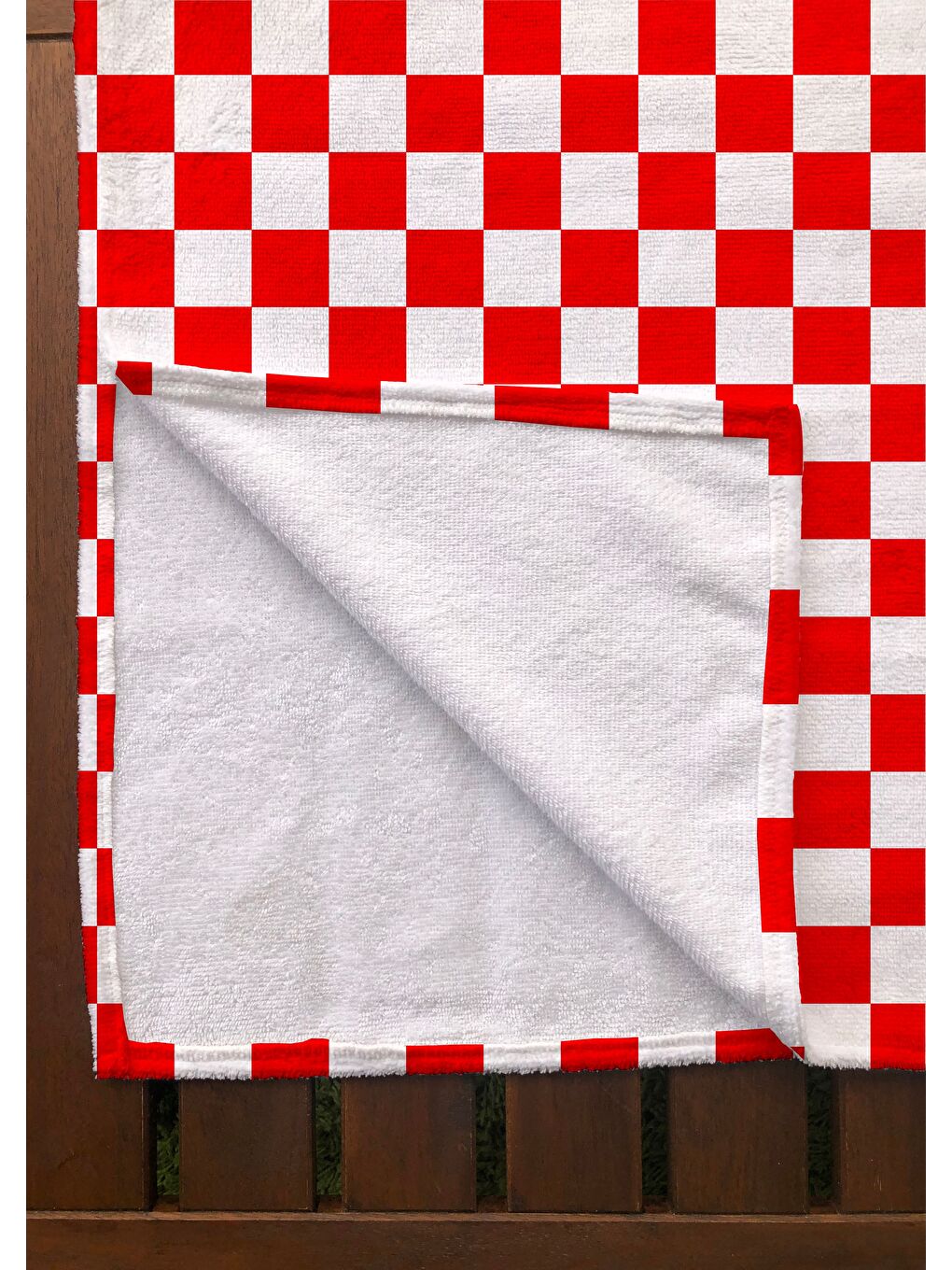 Karışık Renkli Dama Desenli Havlu 75x150 cm   Plaj   Banyo Kullanımına Uygun   Hızlı Kuruyan Yumuşak Kumaş-1