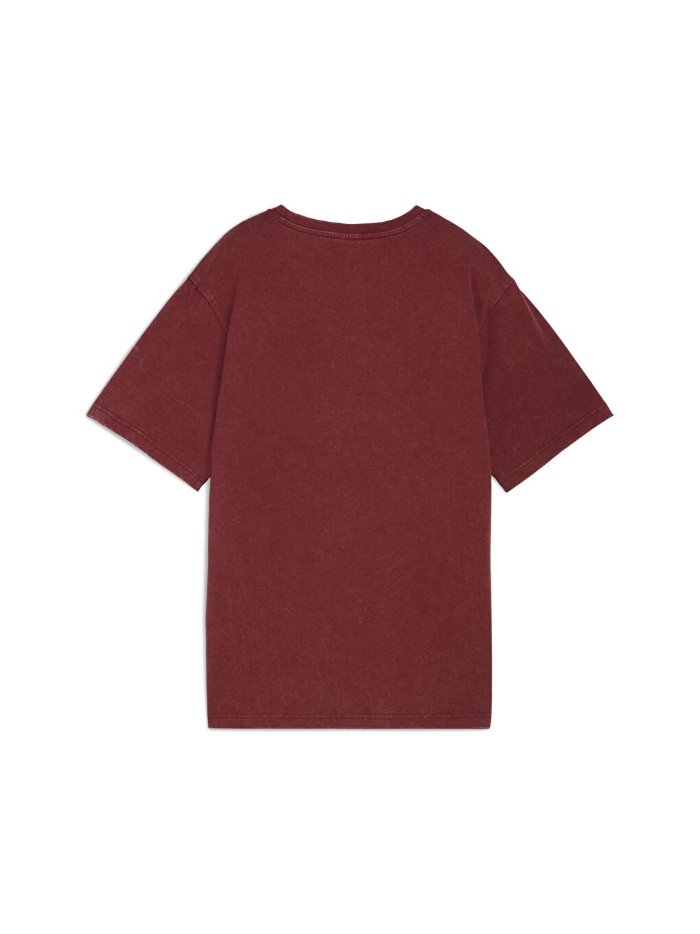 Bordo ESSENTIALS Elevated Kadın Geniş Kesim Tişört-3