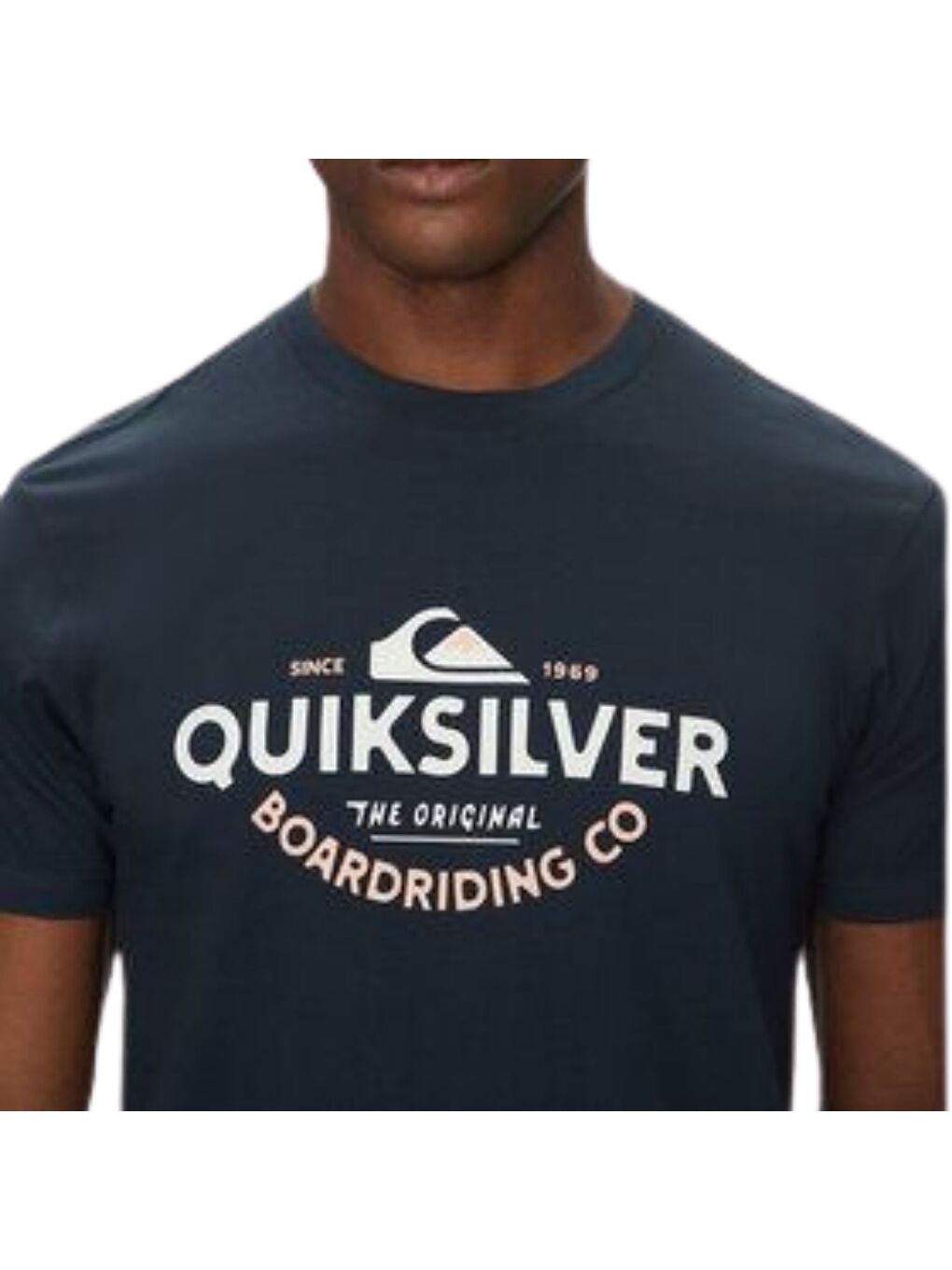 Lacivert Typed Out Erkek Tişört-1