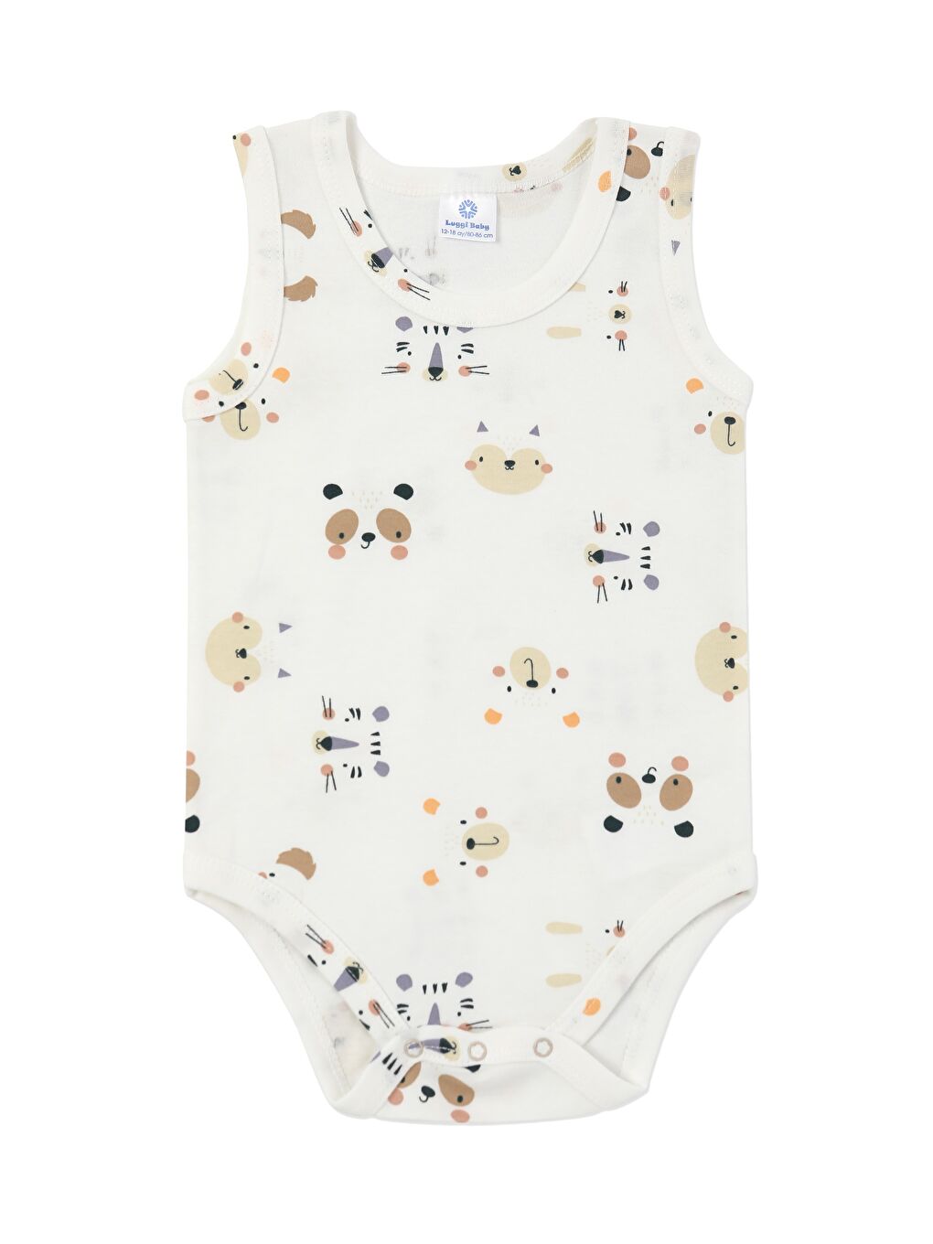 Kahverengi Bisiklet Yaka Erkek Bebek Atlet Çıtçıtlı Body 2'li-2