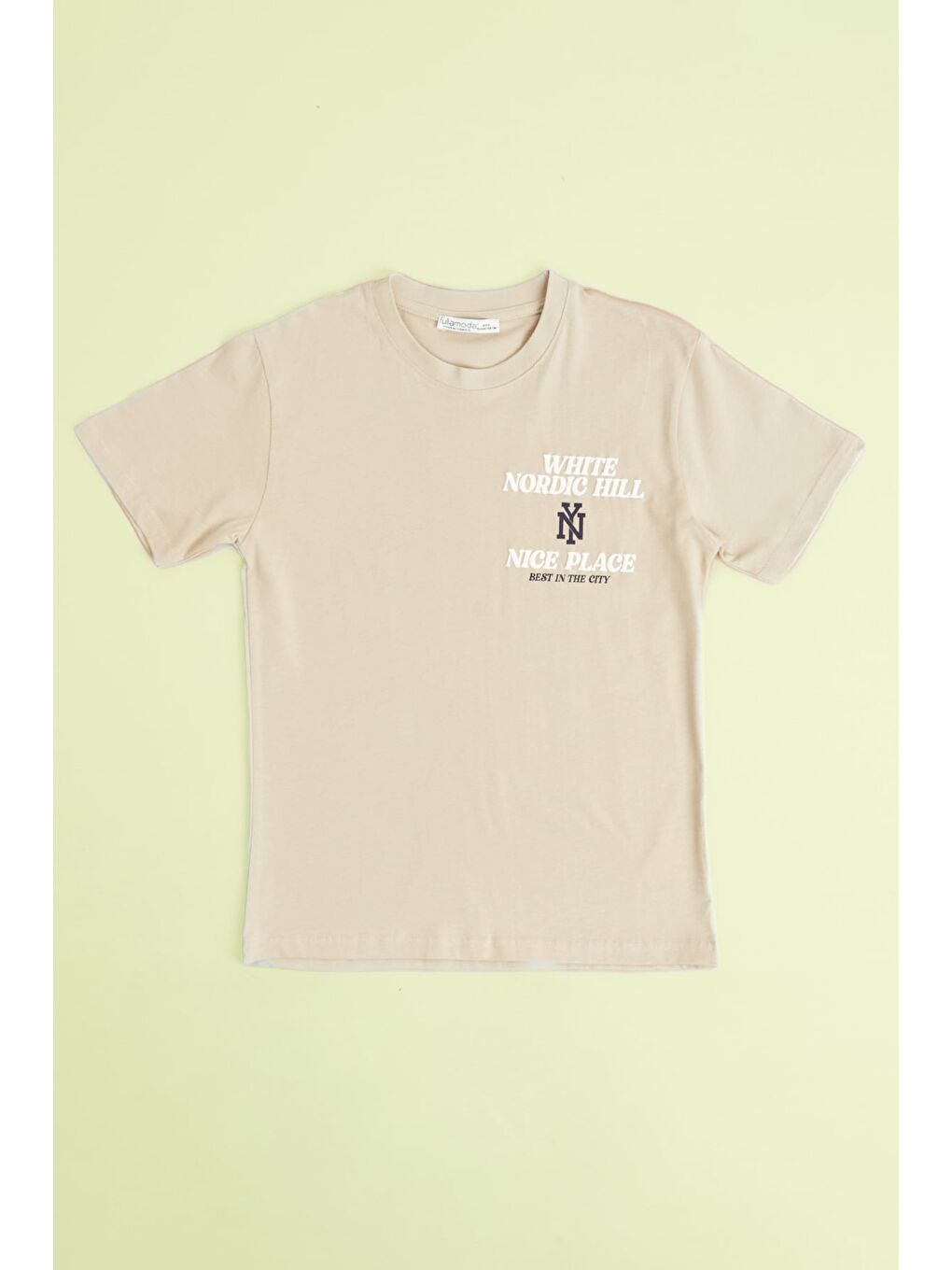 Bej Whıte Nordıc Hıll Yazı Baskılı Erkek Çocuk Tişört