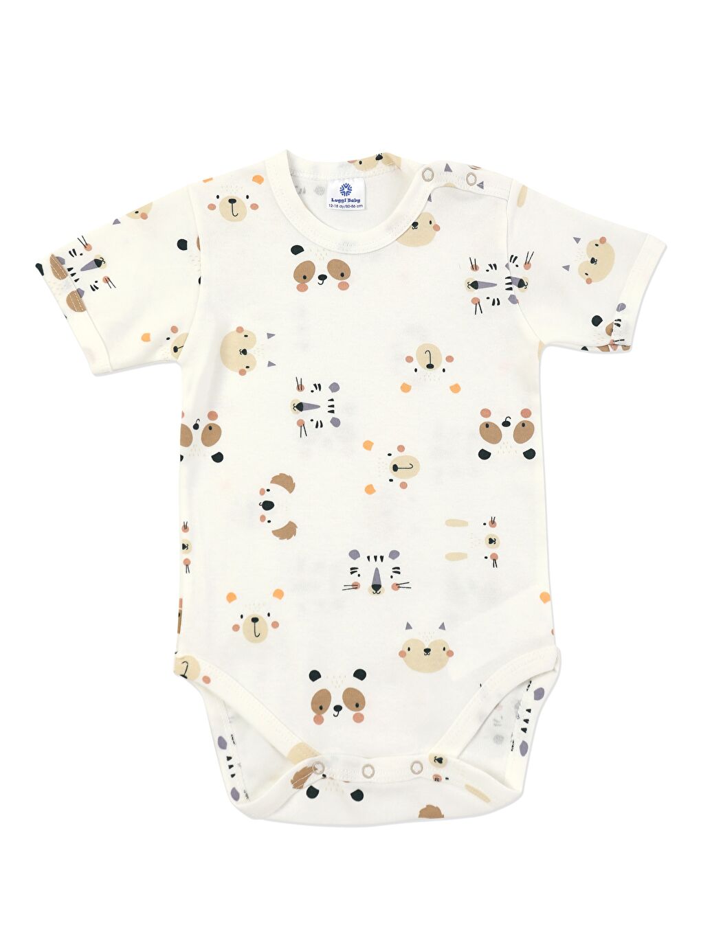 Kahverengi Bisiklet Yaka Erkek Bebek Çıtçıtlı Body 2'li-2