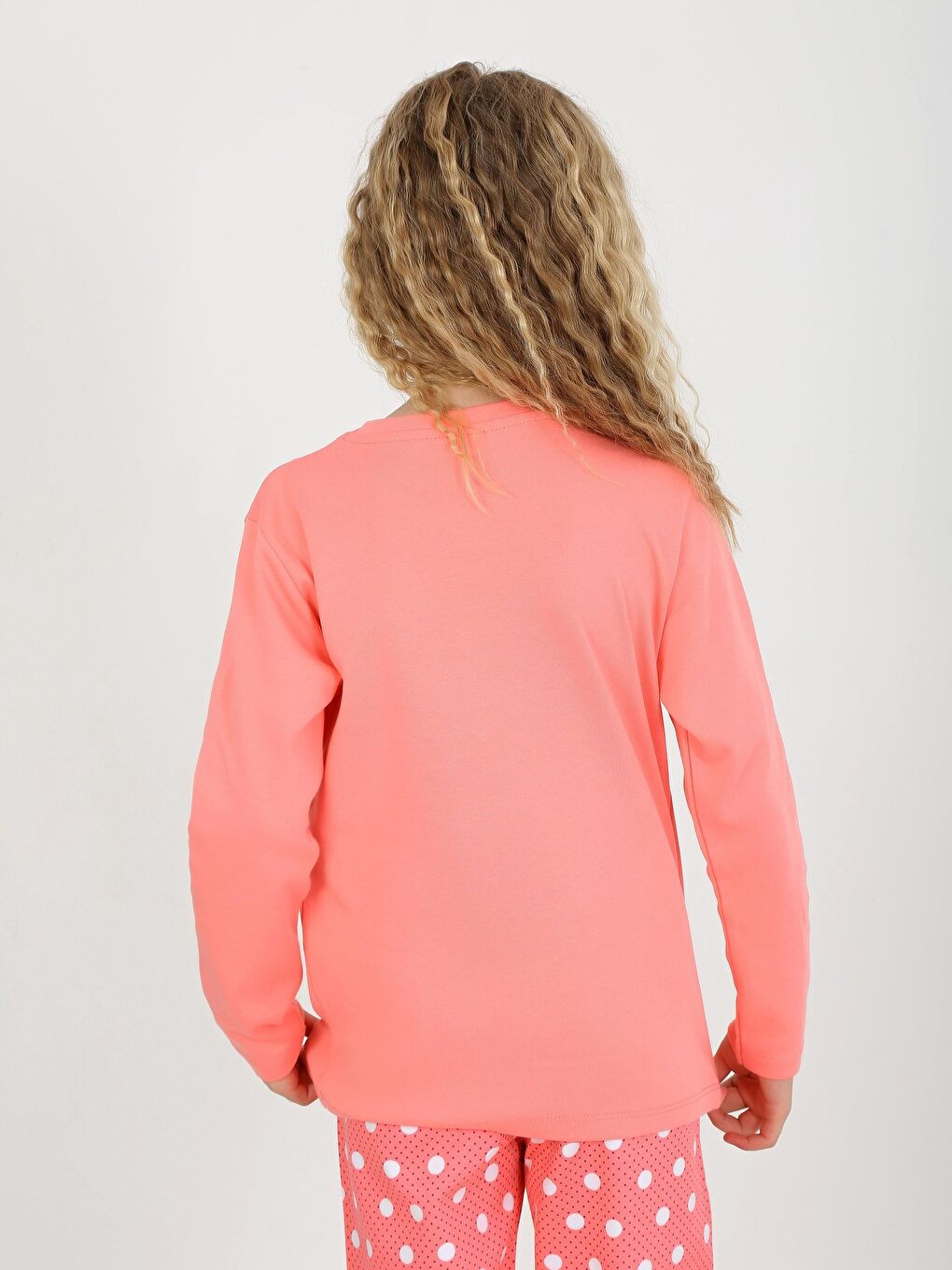 Kırmızı Kız Çocuk Uzun Kollu %100 Pamuklu Pijama Takımı Let Your-3