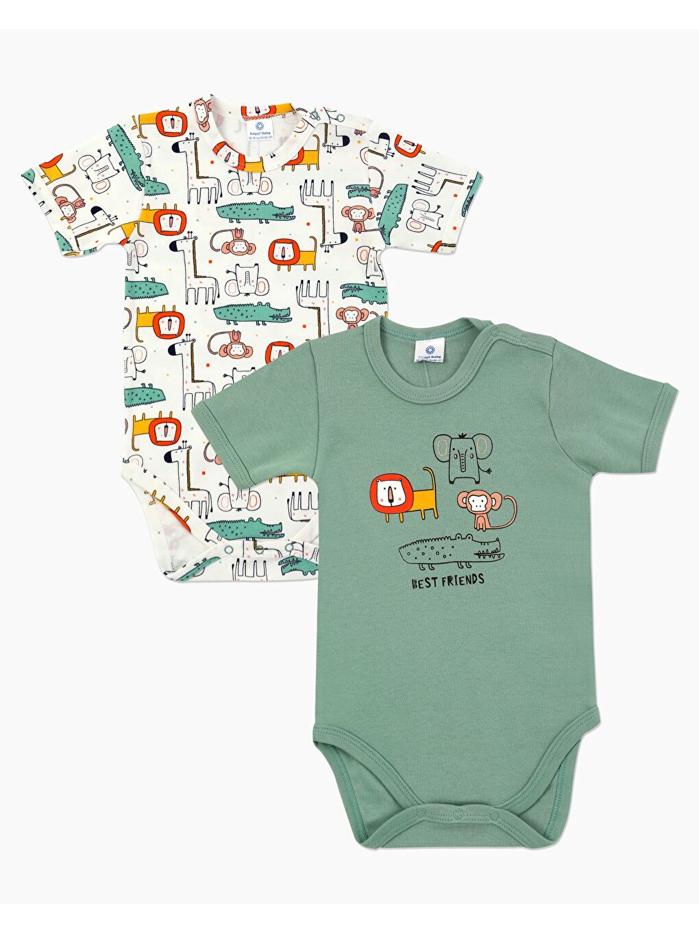 Mor Bisiklet Yaka Erkek Bebek Çıtçıtlı Body 2'li