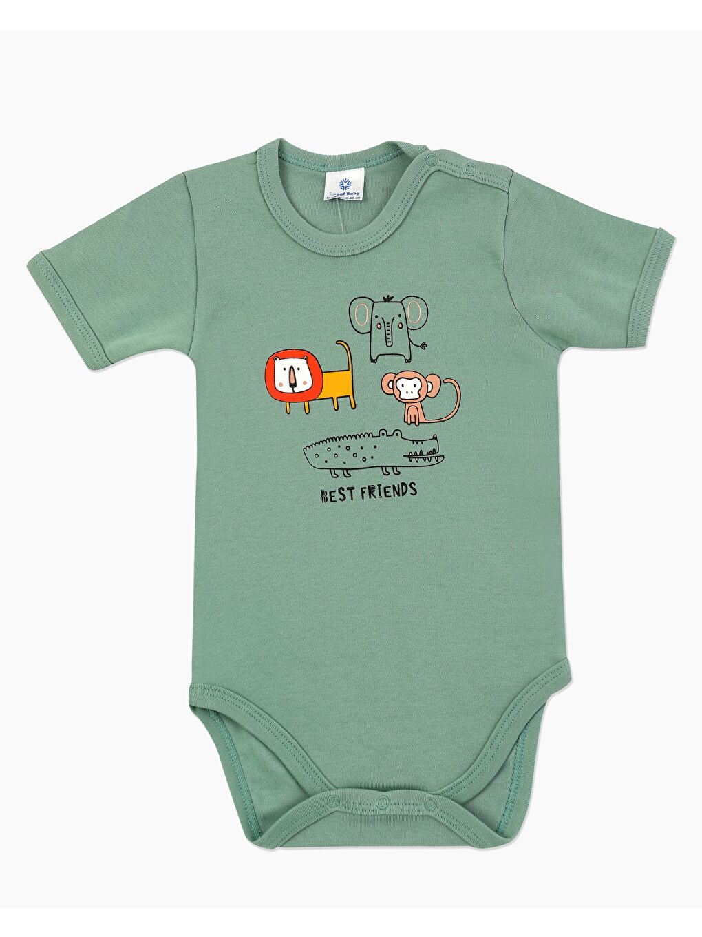 Mor Bisiklet Yaka Erkek Bebek Çıtçıtlı Body 2'li-1