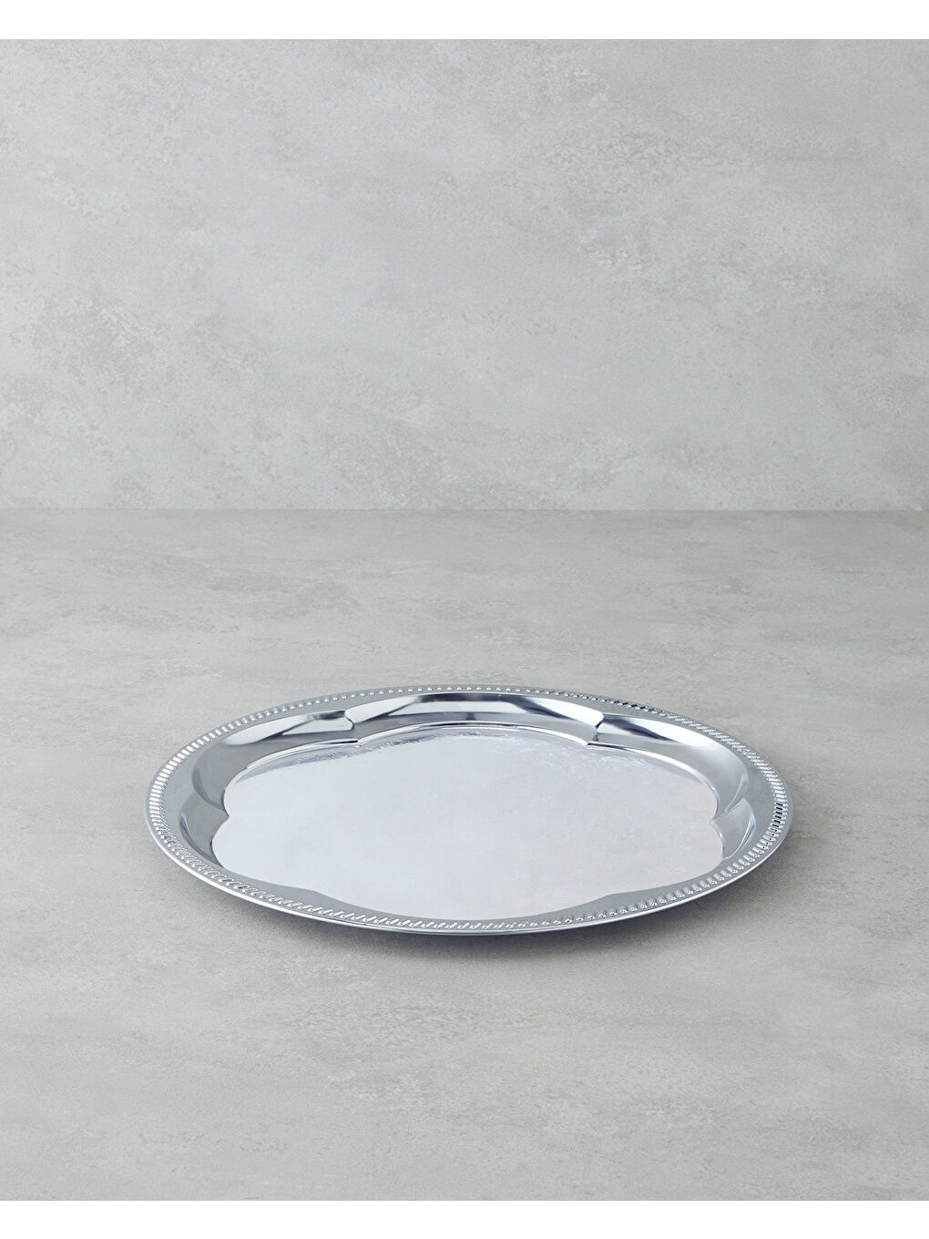 Gri Noble Metal Tepsi 35 cm Silver-1