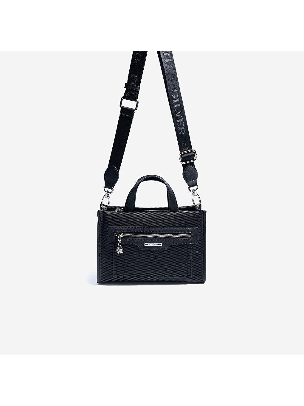 Kadın SP1271-M86 SILVER POLO Çapraz Kol ve El Çantası Siyah-Siyah-2