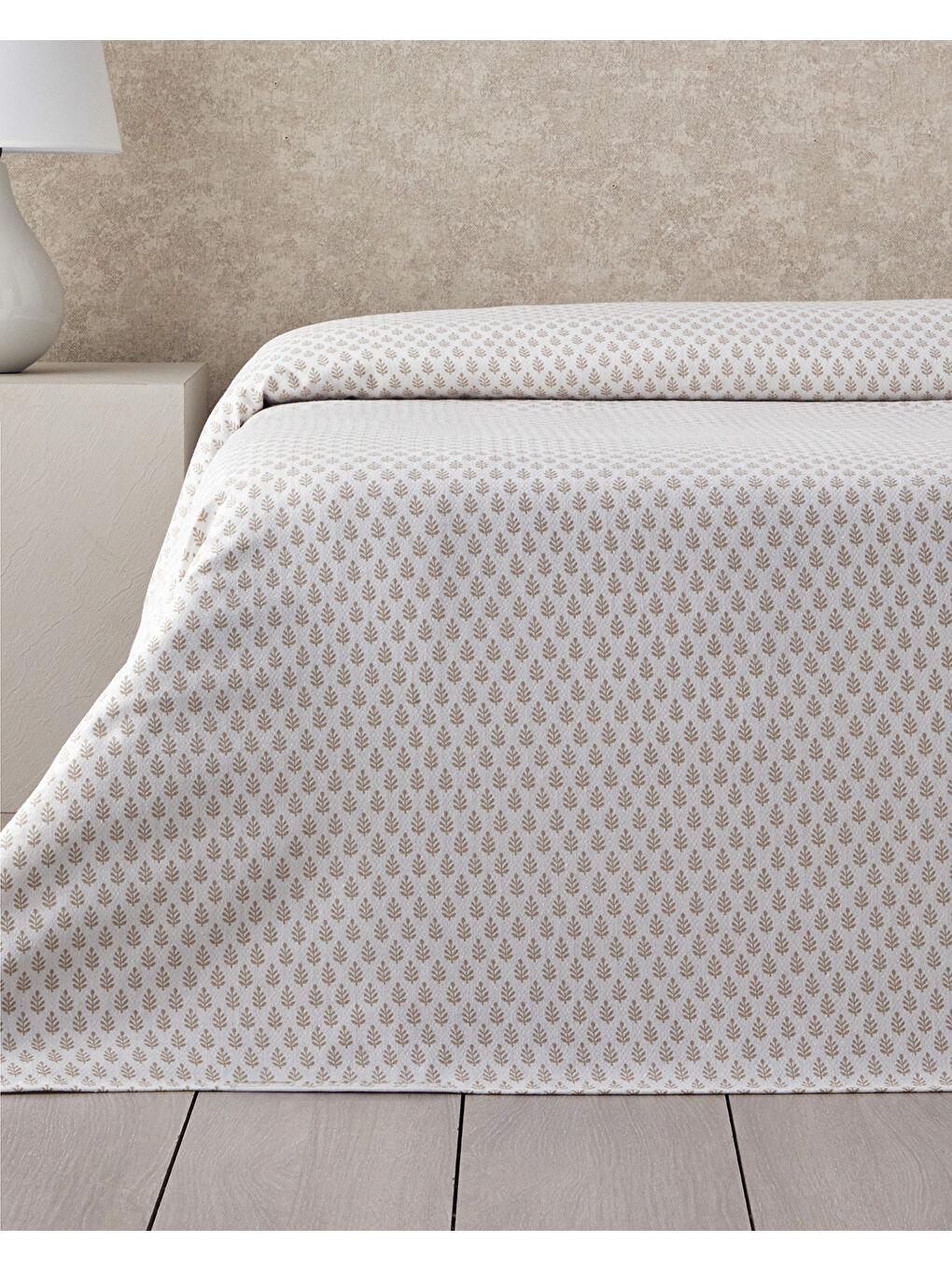 Pure Leaves Ecosoft Tek Kişilik Pike 150x220 cm Bej-1