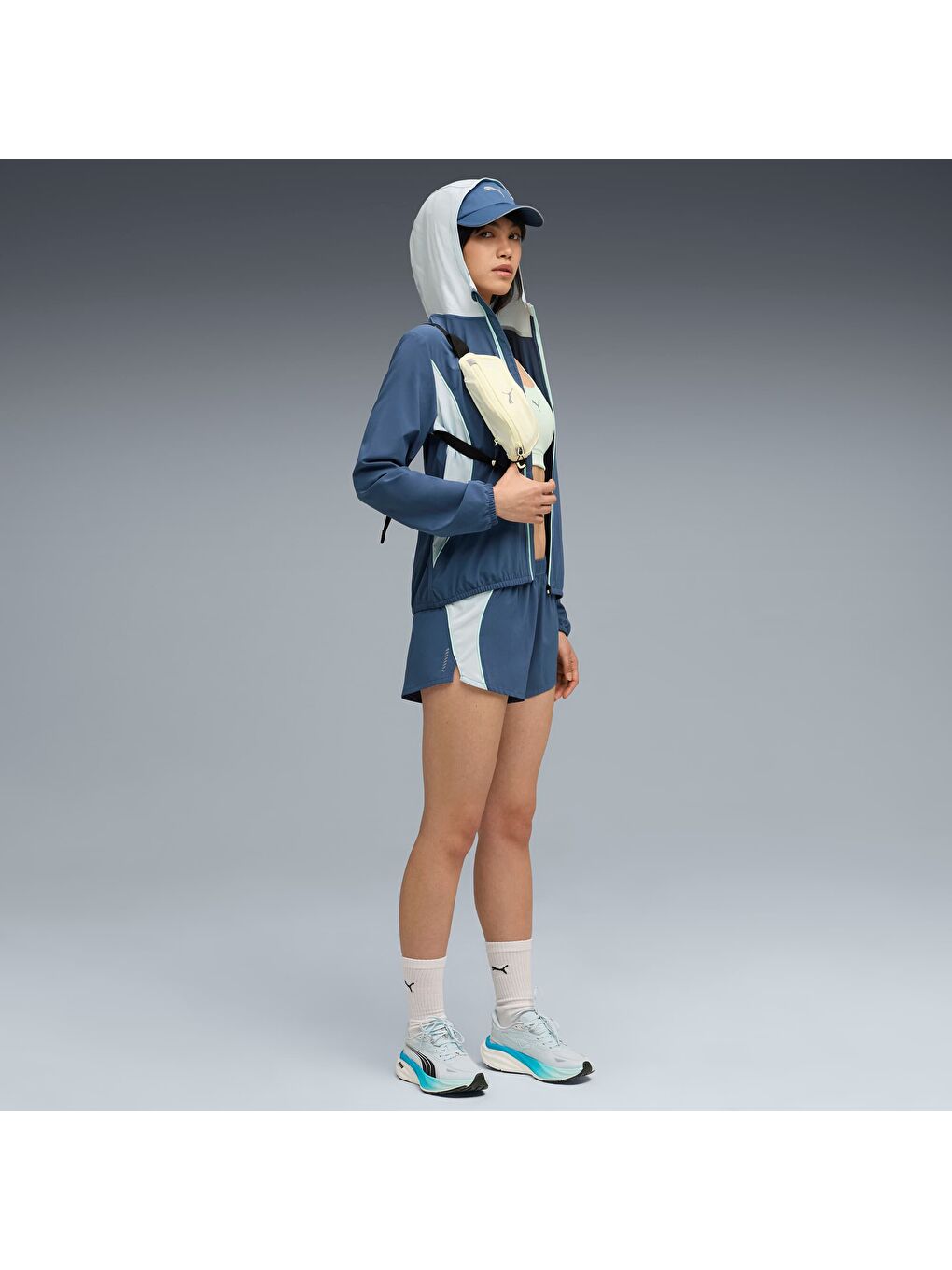 Lacivert VELOCITY Kadın Dokuma Koşu Ceketi-3