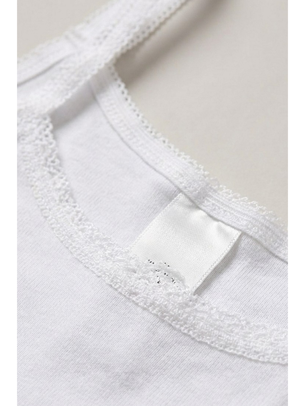 2'Li Paket Basic Ribanali Beyaz Kız Çocuk Atlet-3