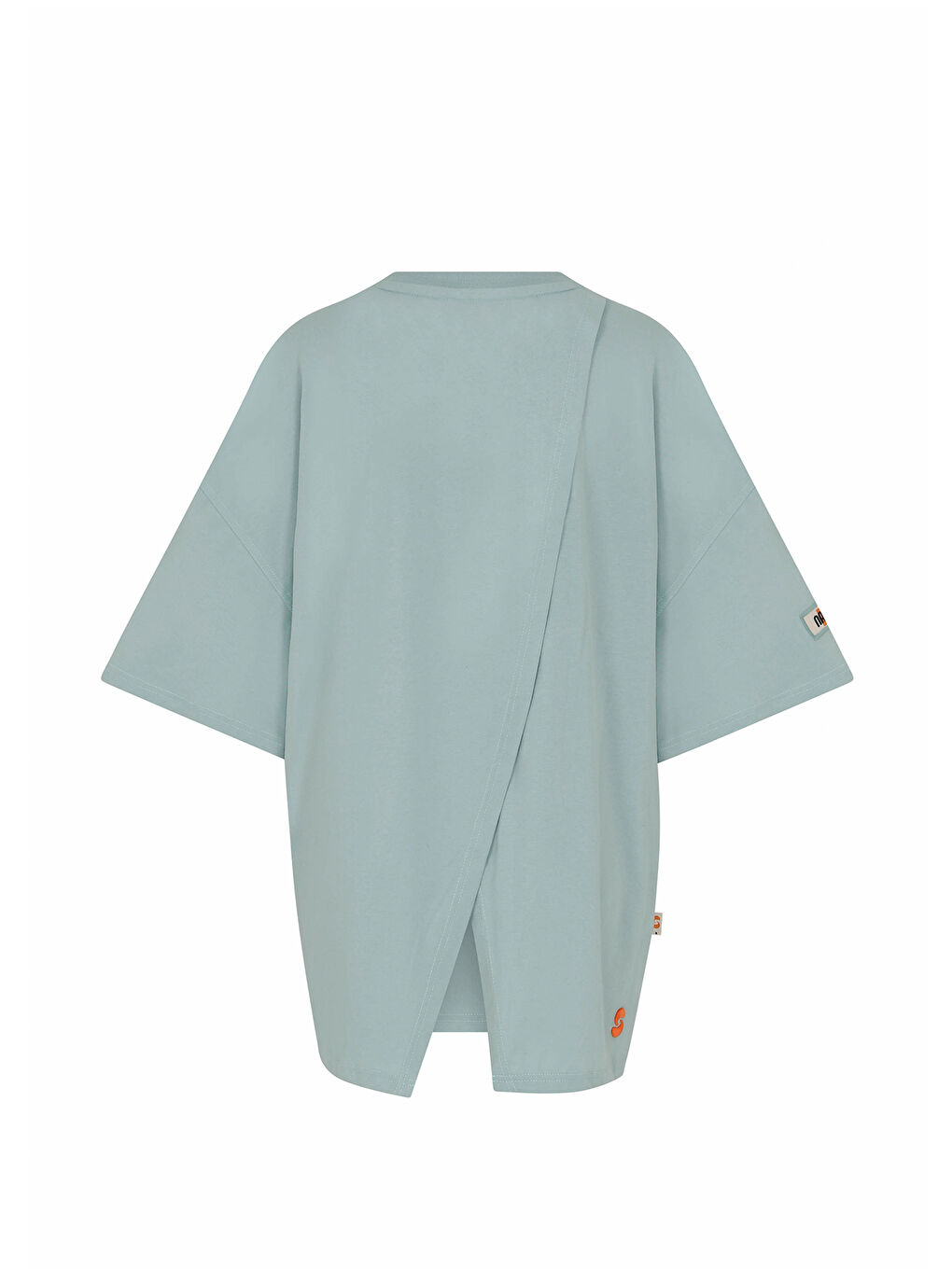 Yeşil Zını Super Oversıze Sırtı Yırtmaçlı Tshırt   Aero Mint-5