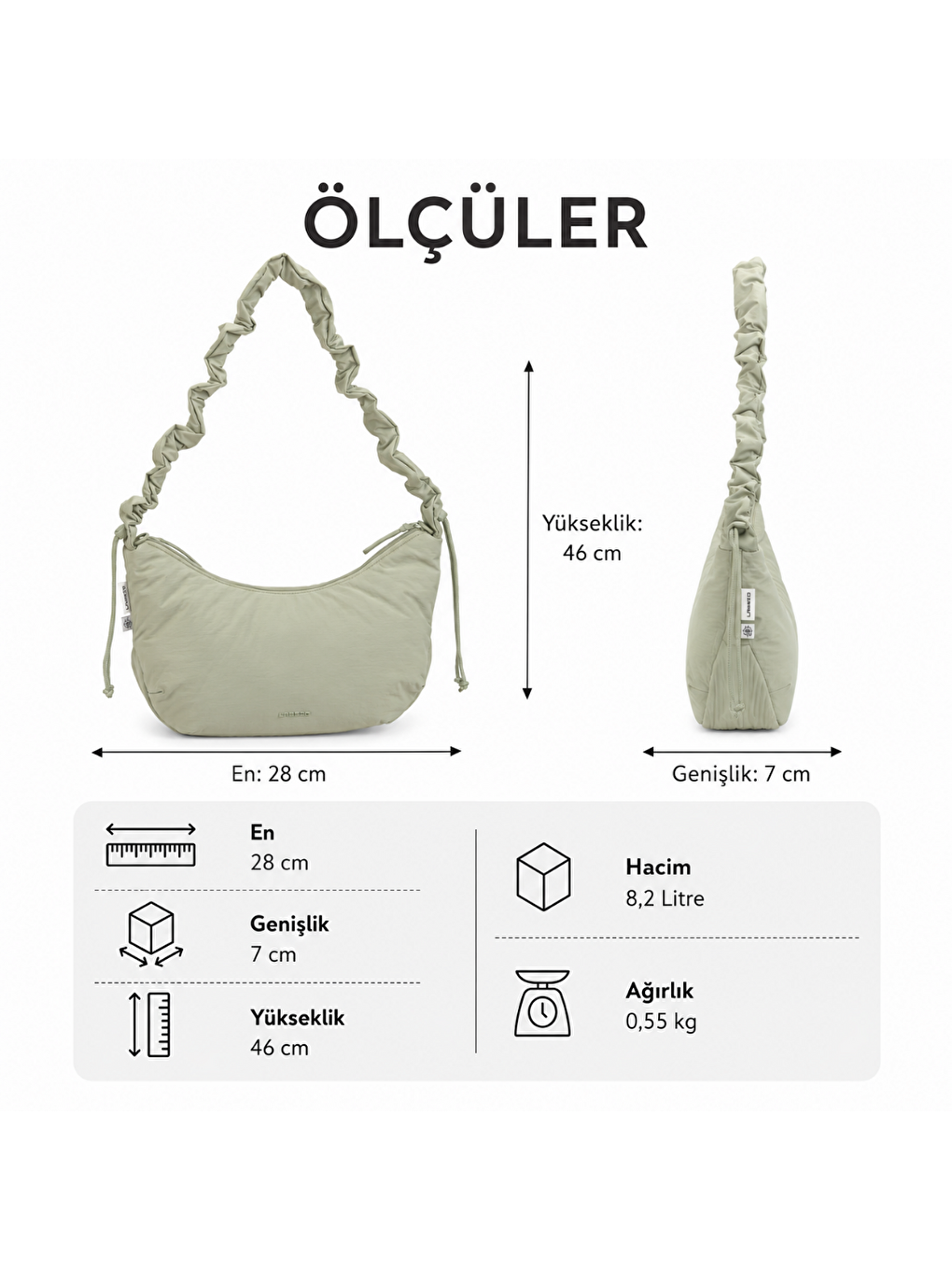 Lunua Bum Bag Up Bebek Bakım Çantası Mint-7