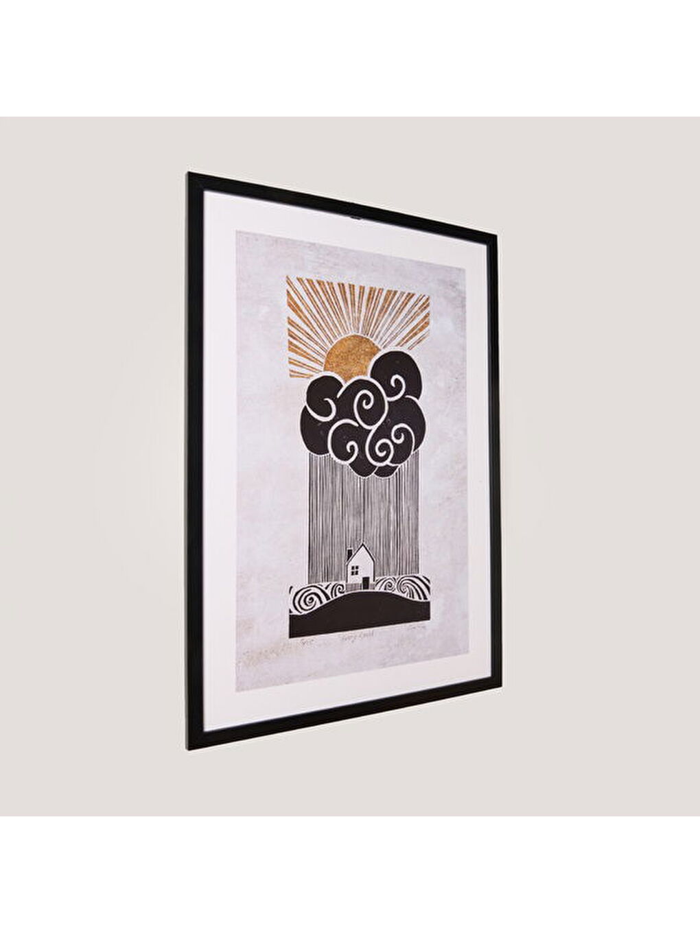 Deco Soleado Tablo - Gri / Siyah - 70x50 cm-2