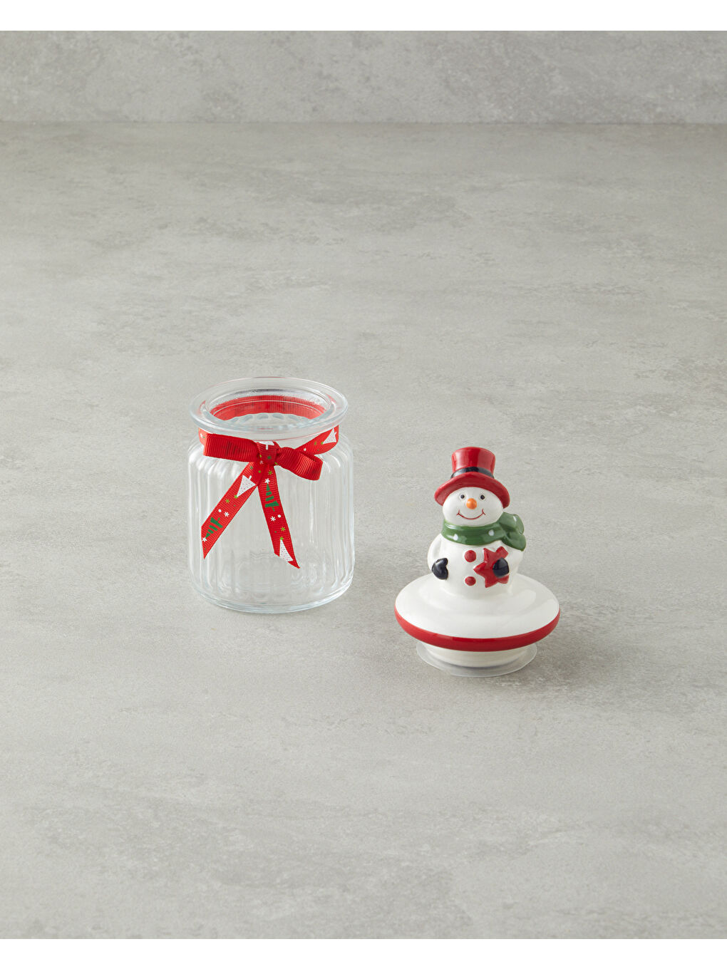 Snow Smile Cam Kavanoz 230 ml Beyaz - Kırmızı-1