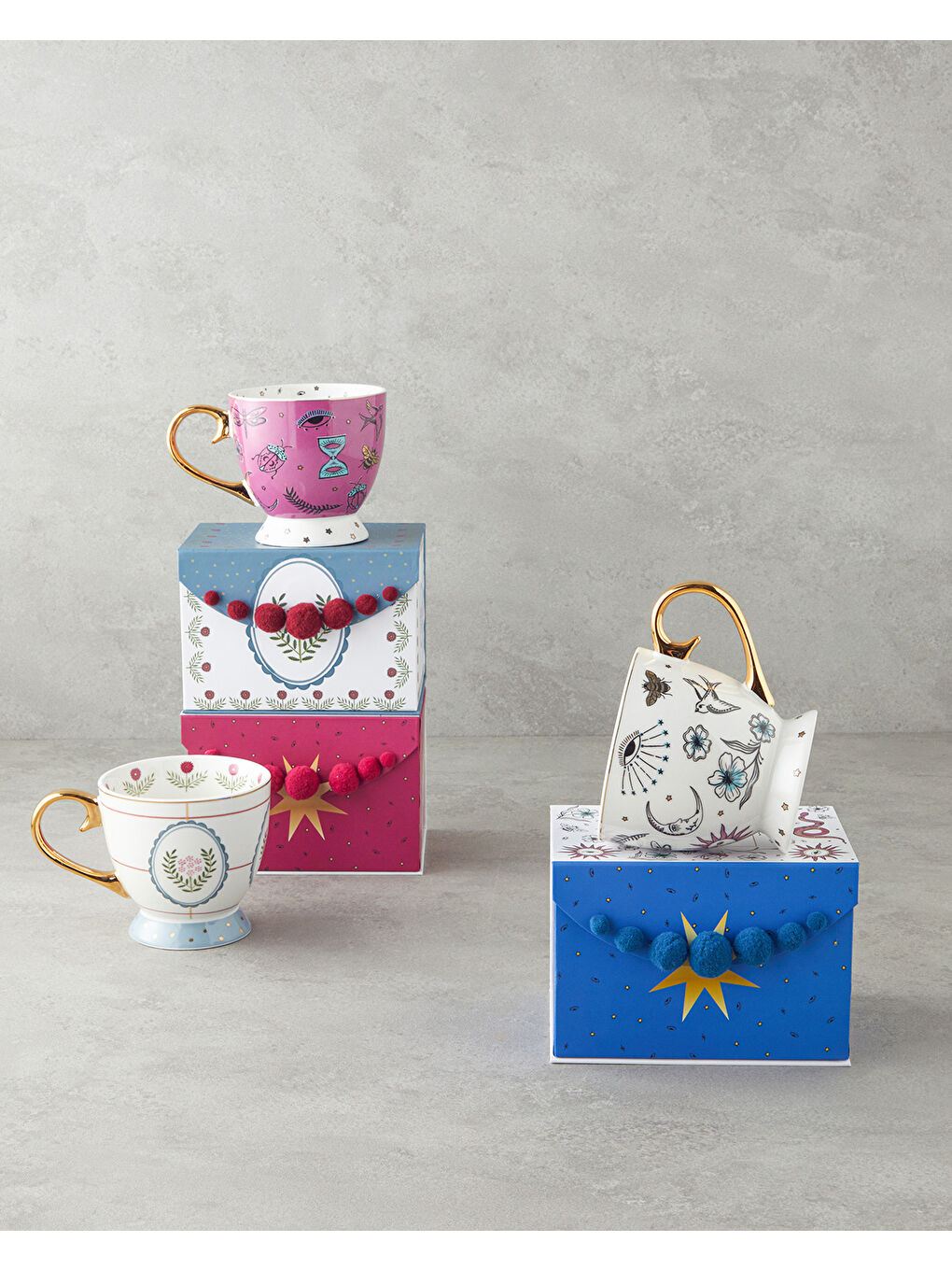 Talisman Magic New Bone China Yılbaşı Kupa 460 ml Pembe-4