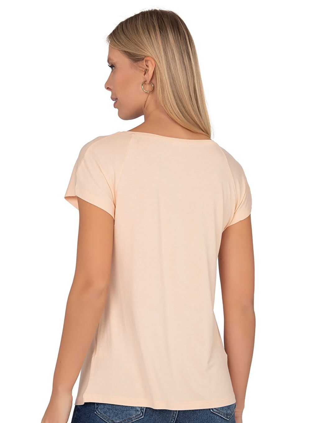 Pembe Kadın Viskon Çiçek Desenli Kısa Kol Bluz | Pudra 26533-4