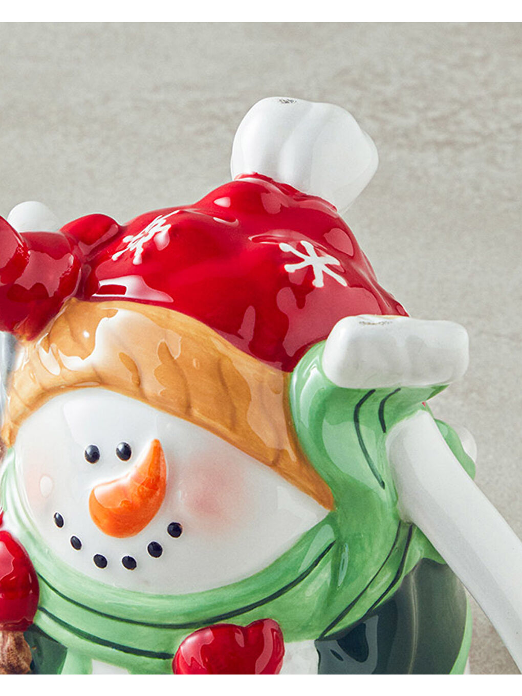 Beyaz Cheery Snowman Dolomite Yılbaşı Kupa 300 ml Renkli-2