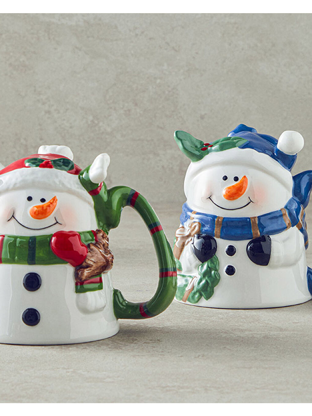Beyaz Cheery Snowman Dolomite Yılbaşı Kupa 300 ml Renkli-3