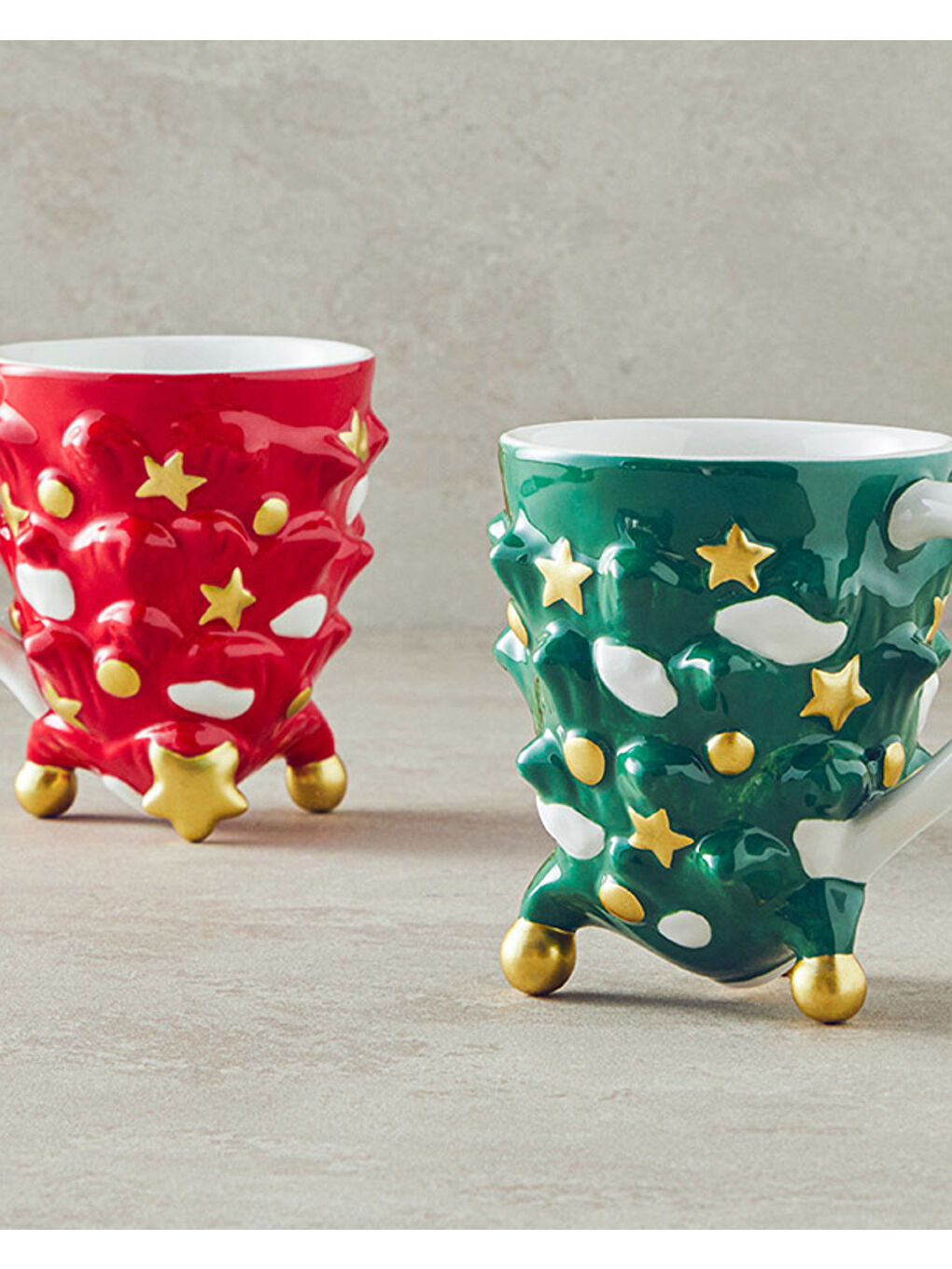 Pine Tree Dolomite Yılbaşı Kupa 300 ml Kırmızı-3