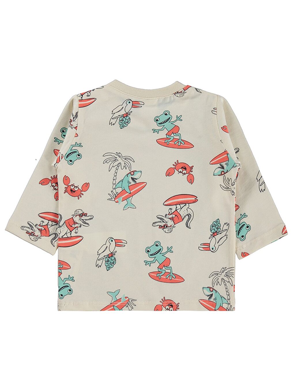 Baby Surf Baskılı 6-18 Ay Sweatshirt - Bej-1