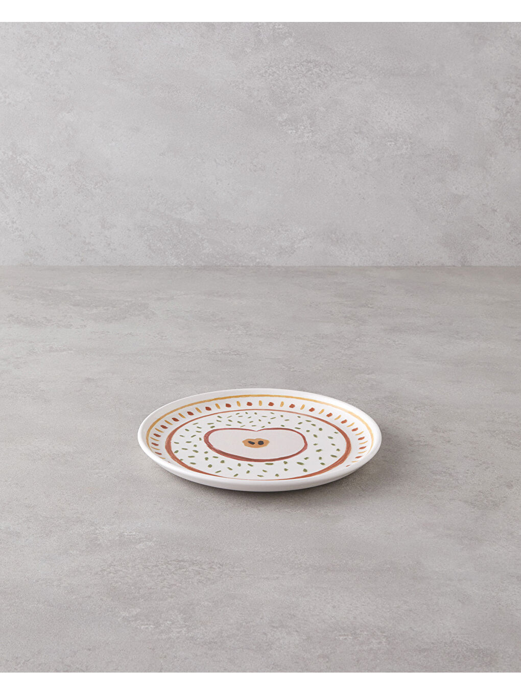 Beyaz Malic Seramik Pasta Tabağı 20 cm Renkli-1