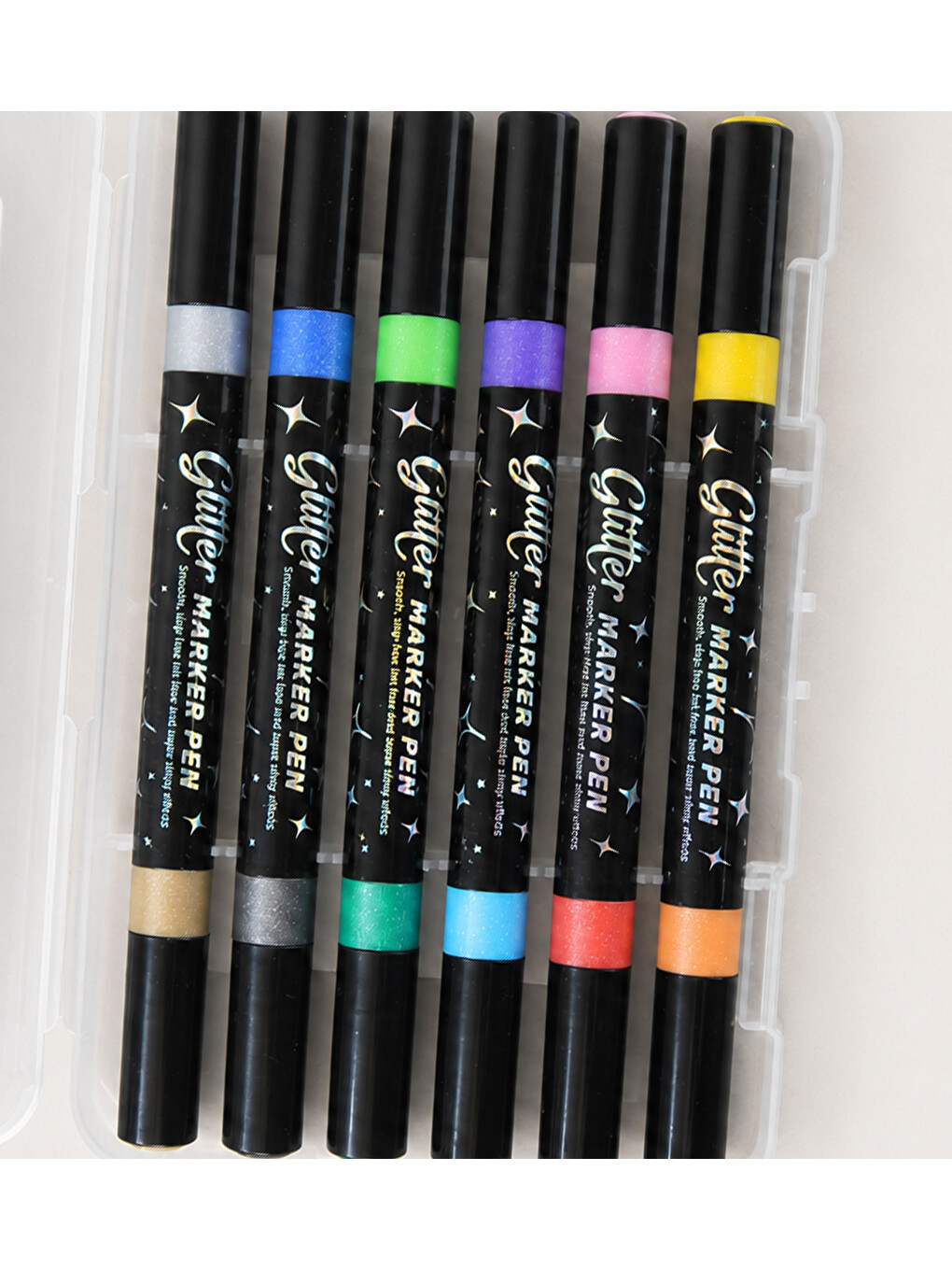 6 Lı Çift Taraflı Simli Kalem Set-1