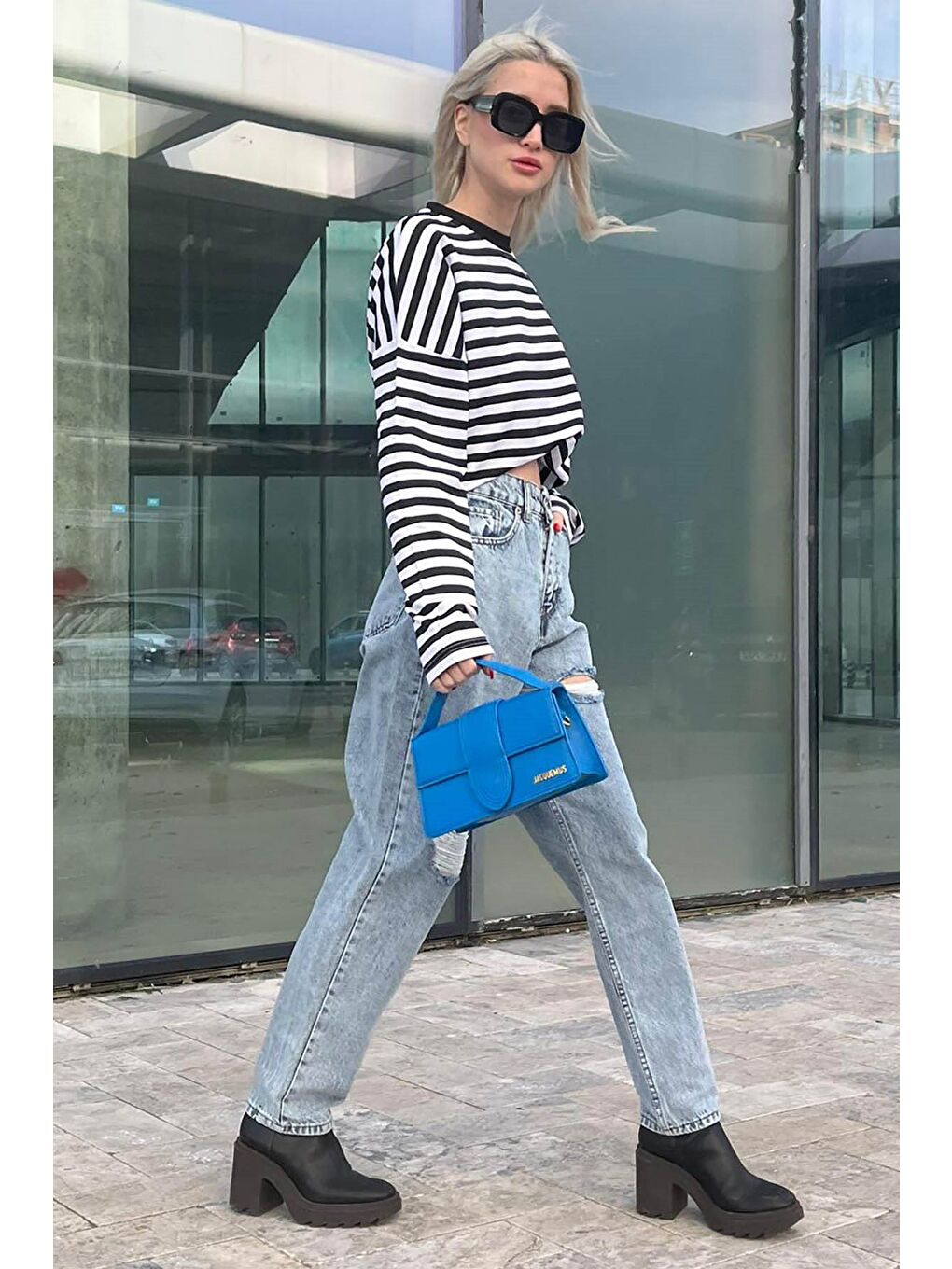 Mavi Yırtık Jean Mg1156-5