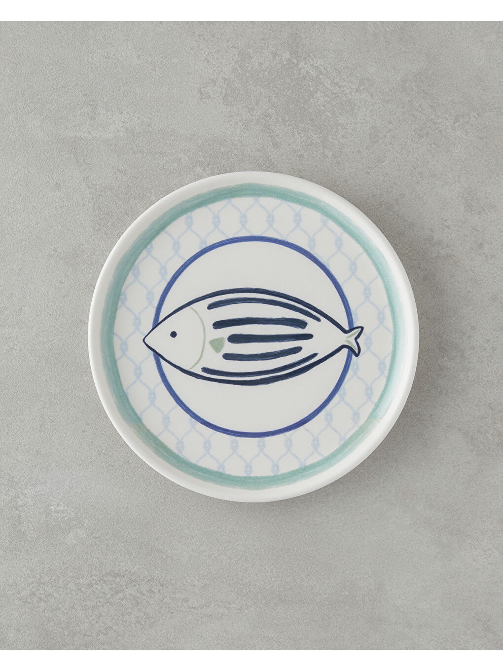 Aqualuna Seramik Pasta Tabağı 20 cm Mavi-yeşil